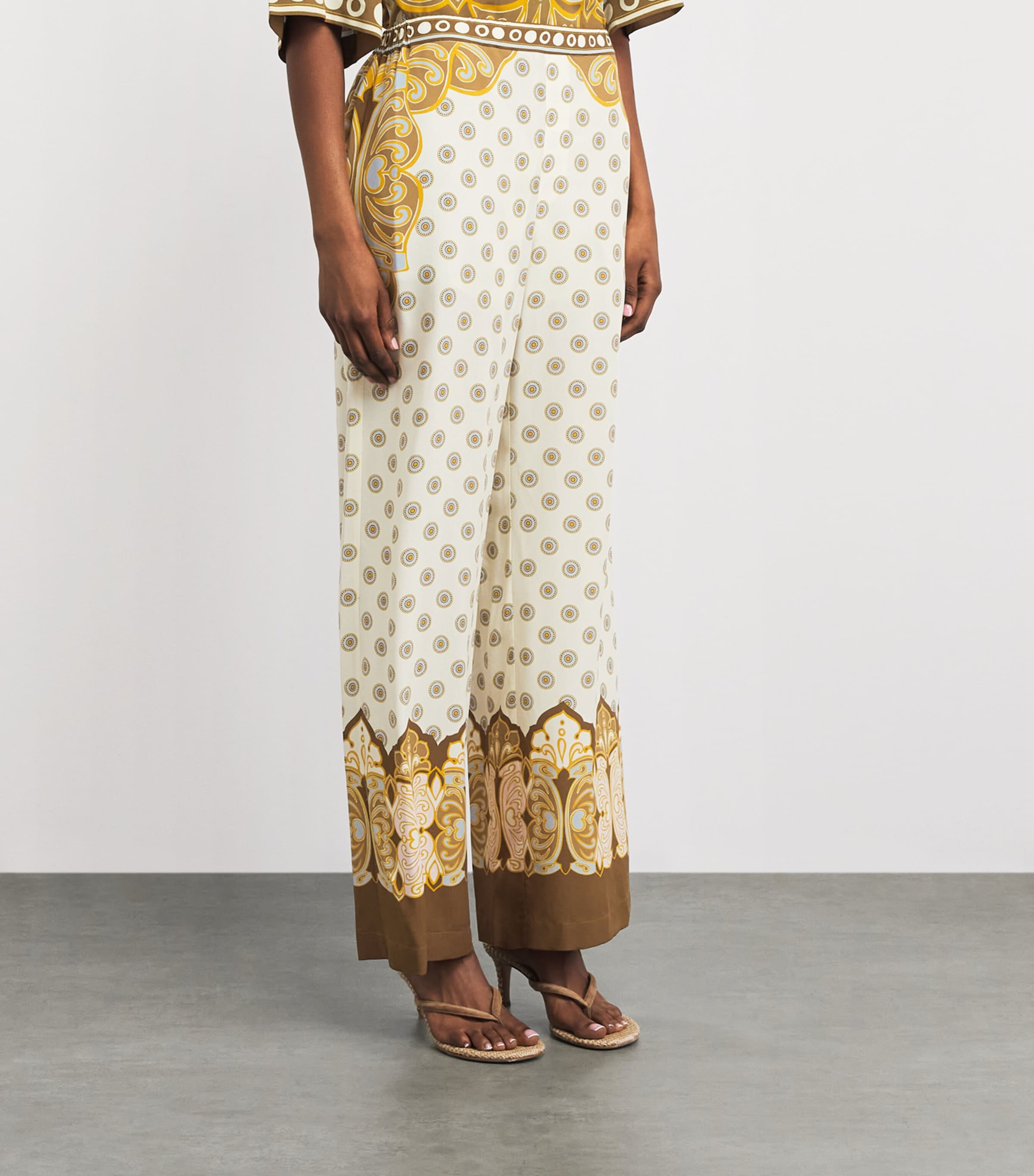 La Doublej Womens Silk Club Wide-Leg Trousers Cocoon Image 4