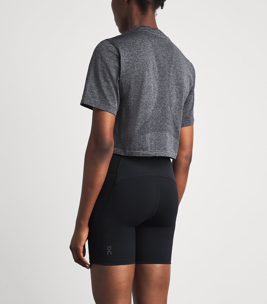 On Womens Train Flex Crop T-Shirt Ember Heather Image 5