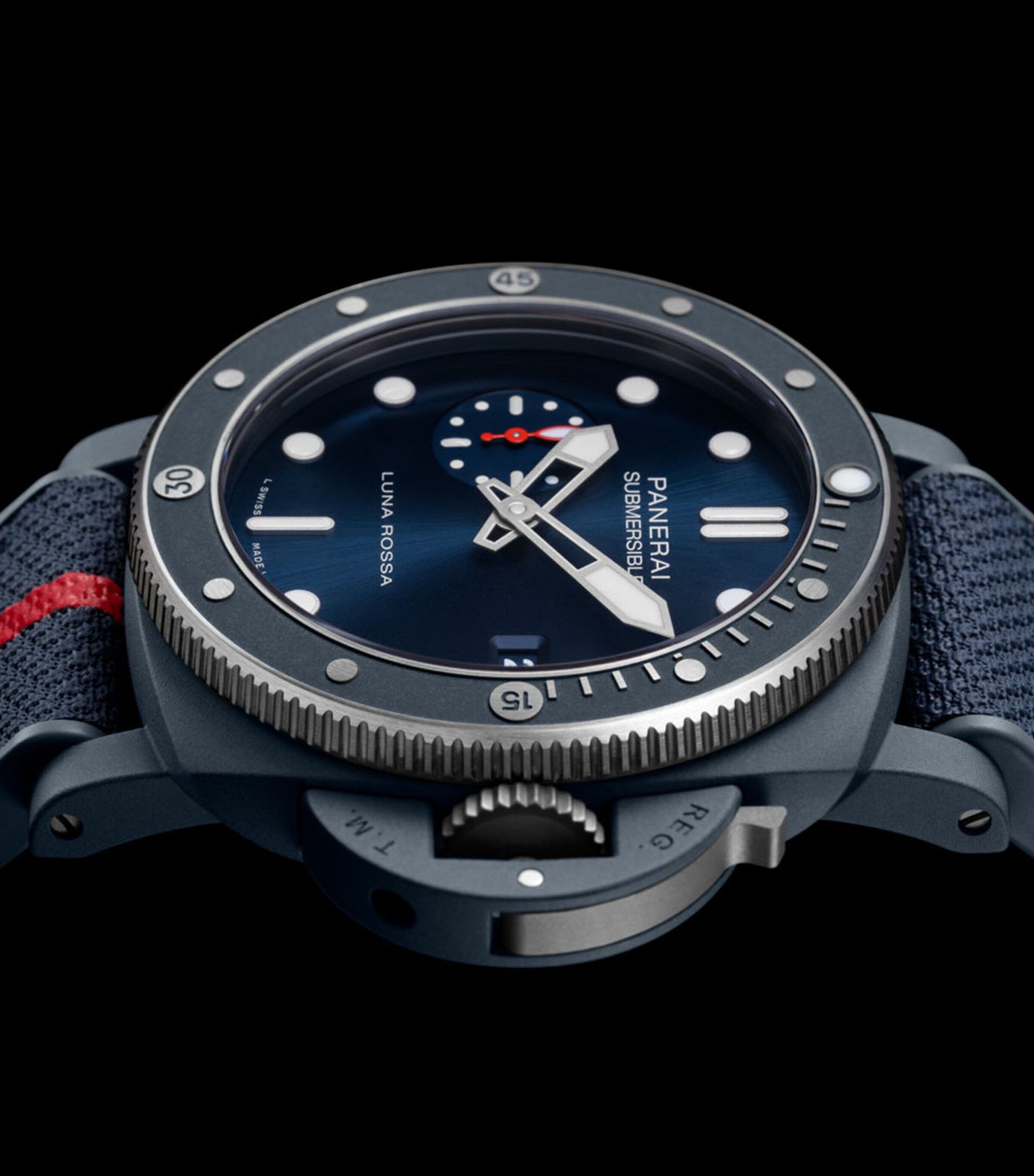 Ti-Ceramitech Submersible QuarantaQuattro Luna Rossa Watch 44mm BLUE Image 6