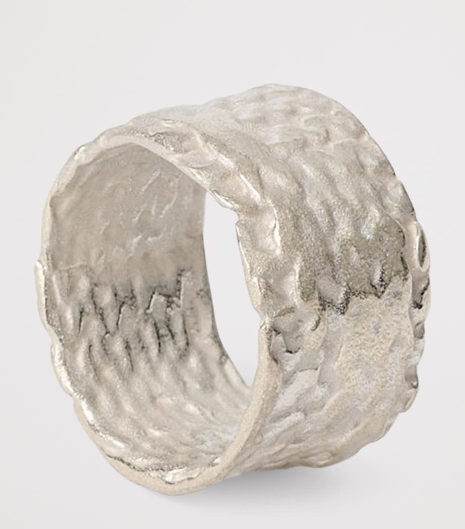 Sterling Silver Knit Ring FROSTED WHITE SILVER Image 6
