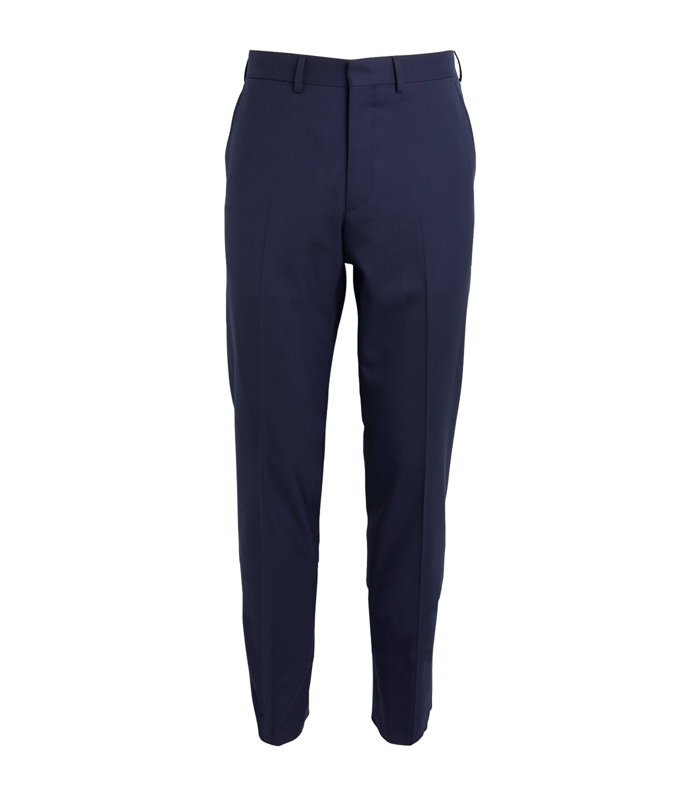 Ralph Lauren Purple Label Mens Wool Serge Straight Trousers Navy Image 1