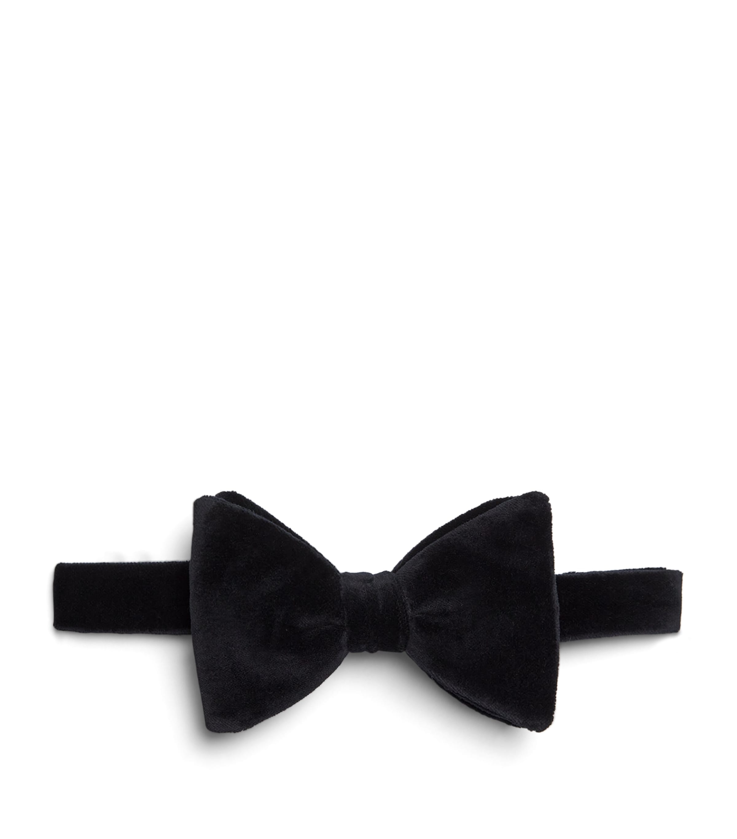 Shop Ralph Lauren Purple Label Velvet Bow Tie In Black