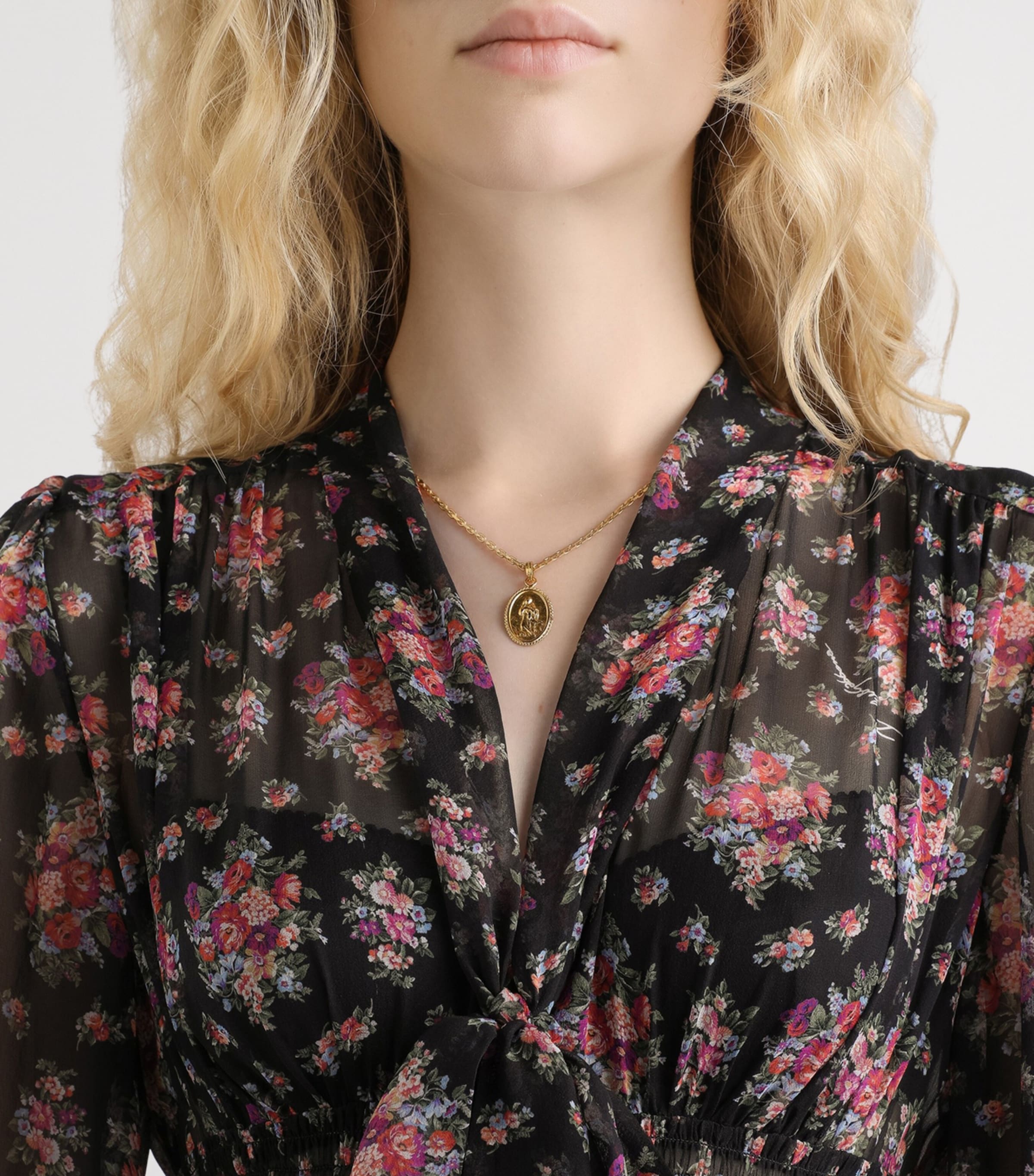 Silk Floral Midi Dress HN5XKMAZZOLINI Image 4