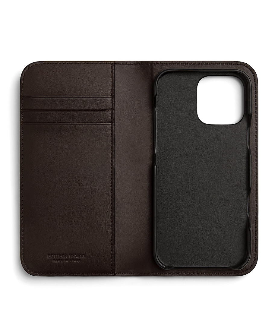 Intrecciato Leather iPhone 16 Pro Foglio Case 2113 Image 2