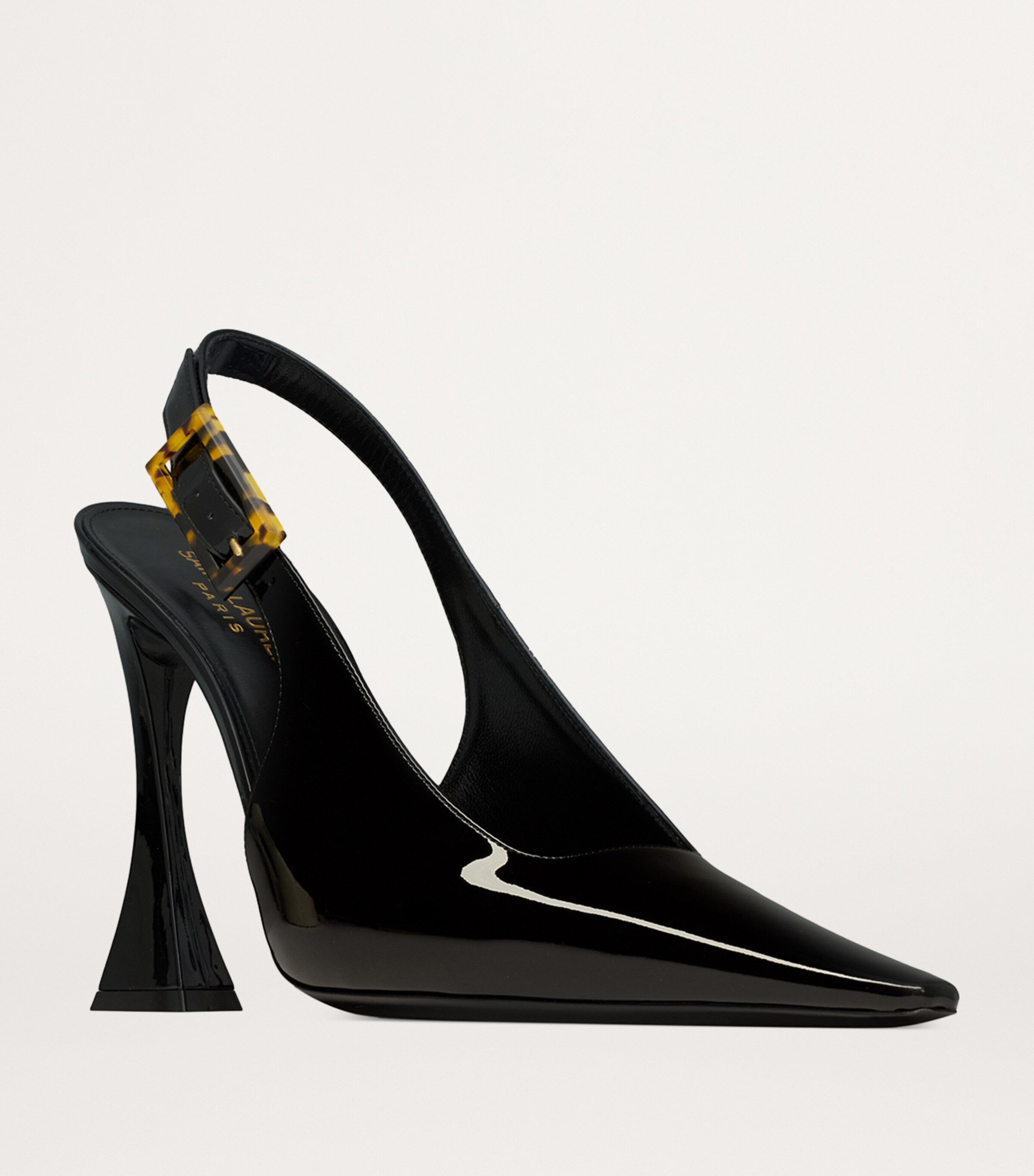 Saint Laurent Leather Dune Heeled Slingbacks 110 Image 3