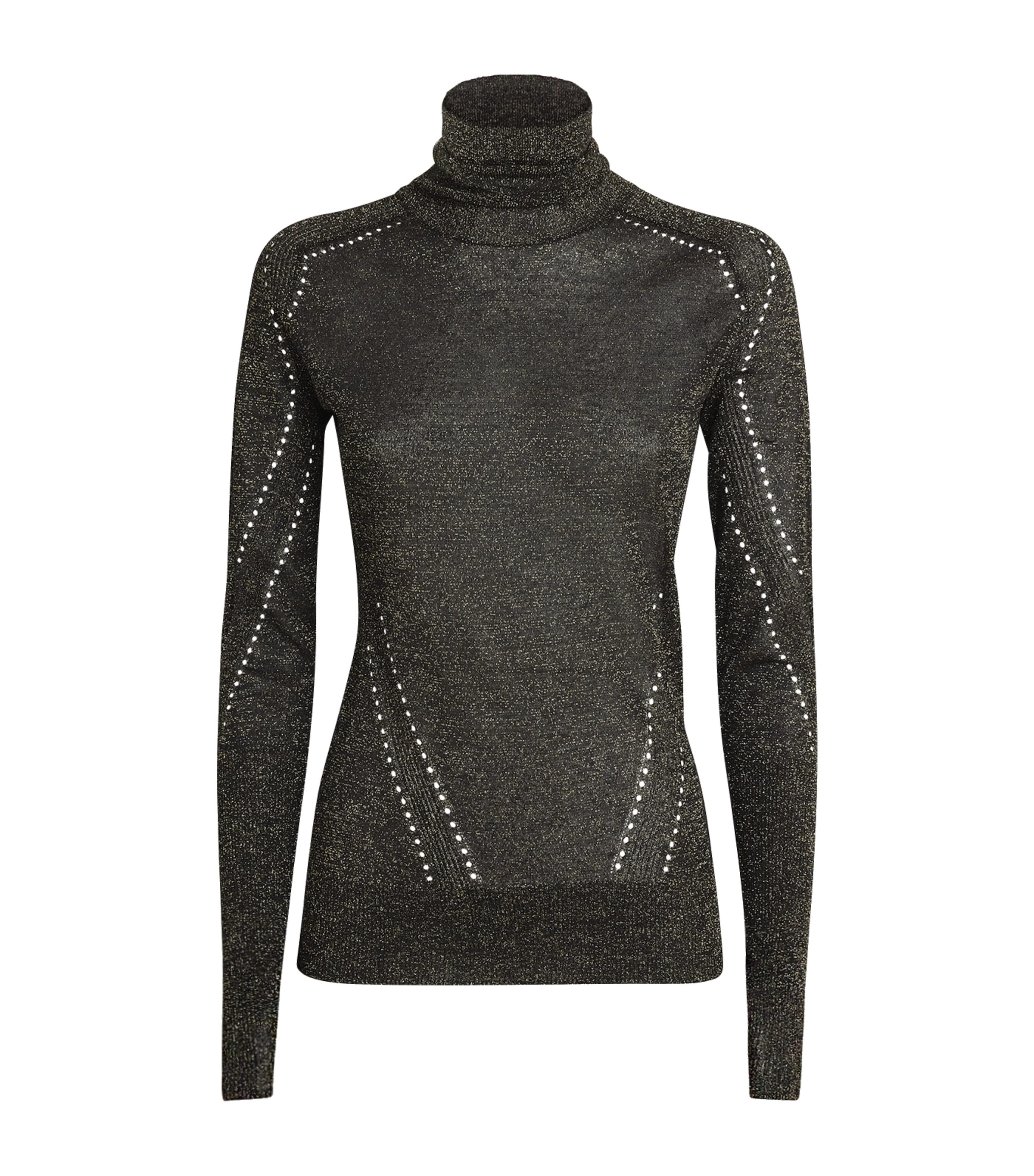 Metallic Lurex Leblanc Sweater BLACK/GILT Image 1