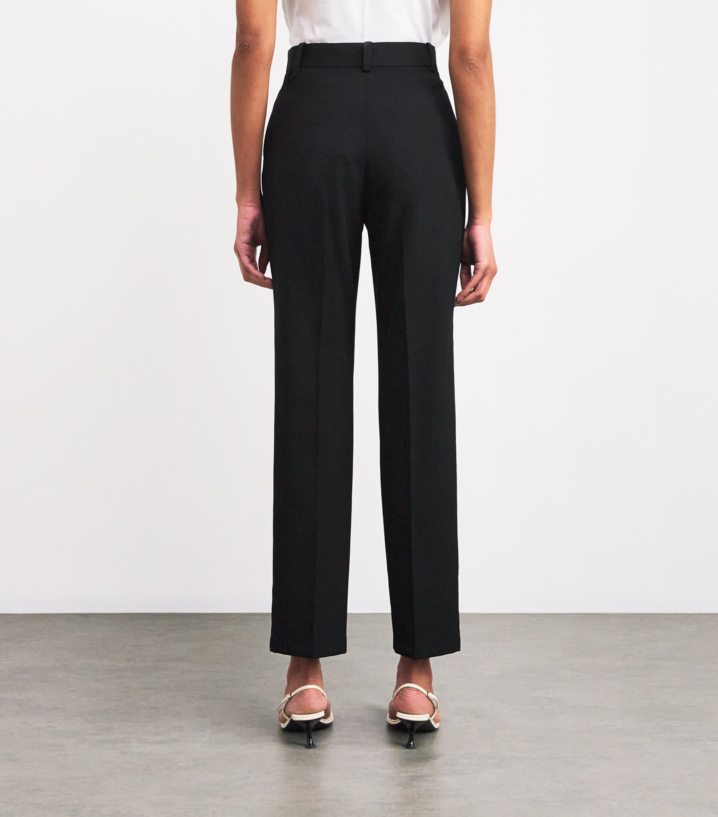 Wool Norma Tailored Trousers 990 BLACK Image 4
