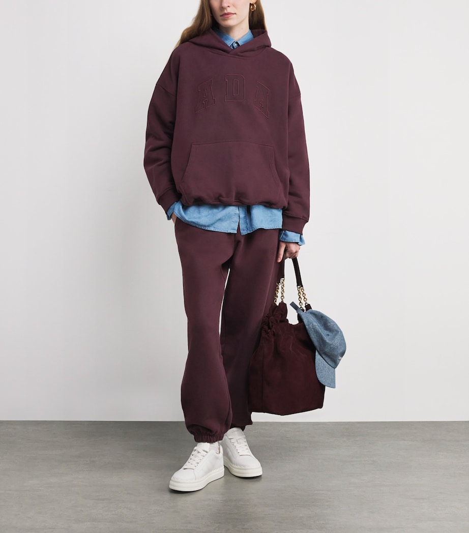 Organic Cotton Sweatpants   DARK CHERRY Image 2