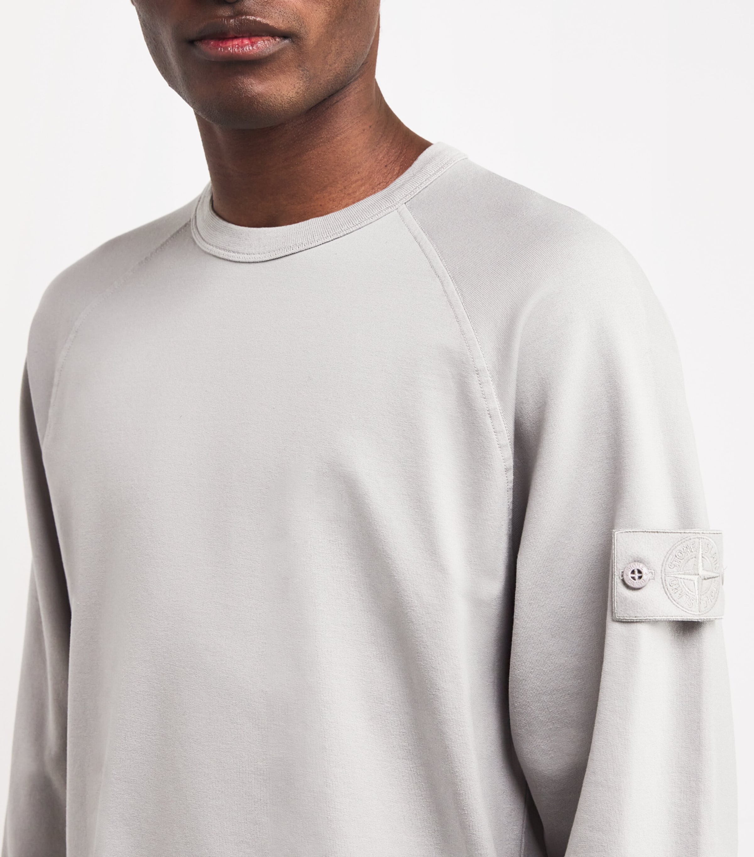Stone Island Grey Stretch-Cotton Ghost Sweatshirt | Harrods MD