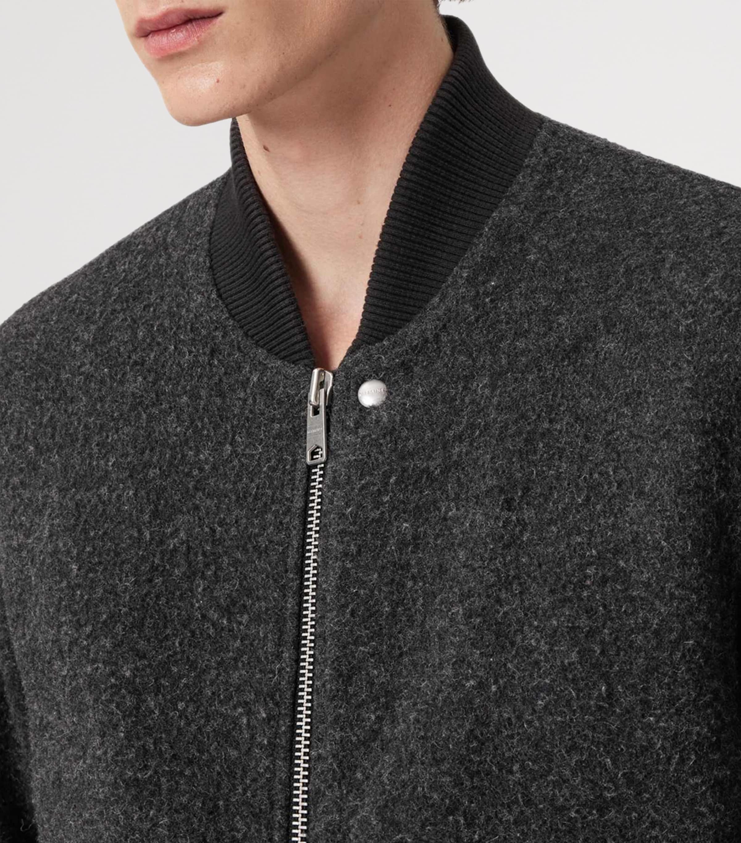Wool-Blend Saku Bomber Jacket CHARCOAL GREY Image 8