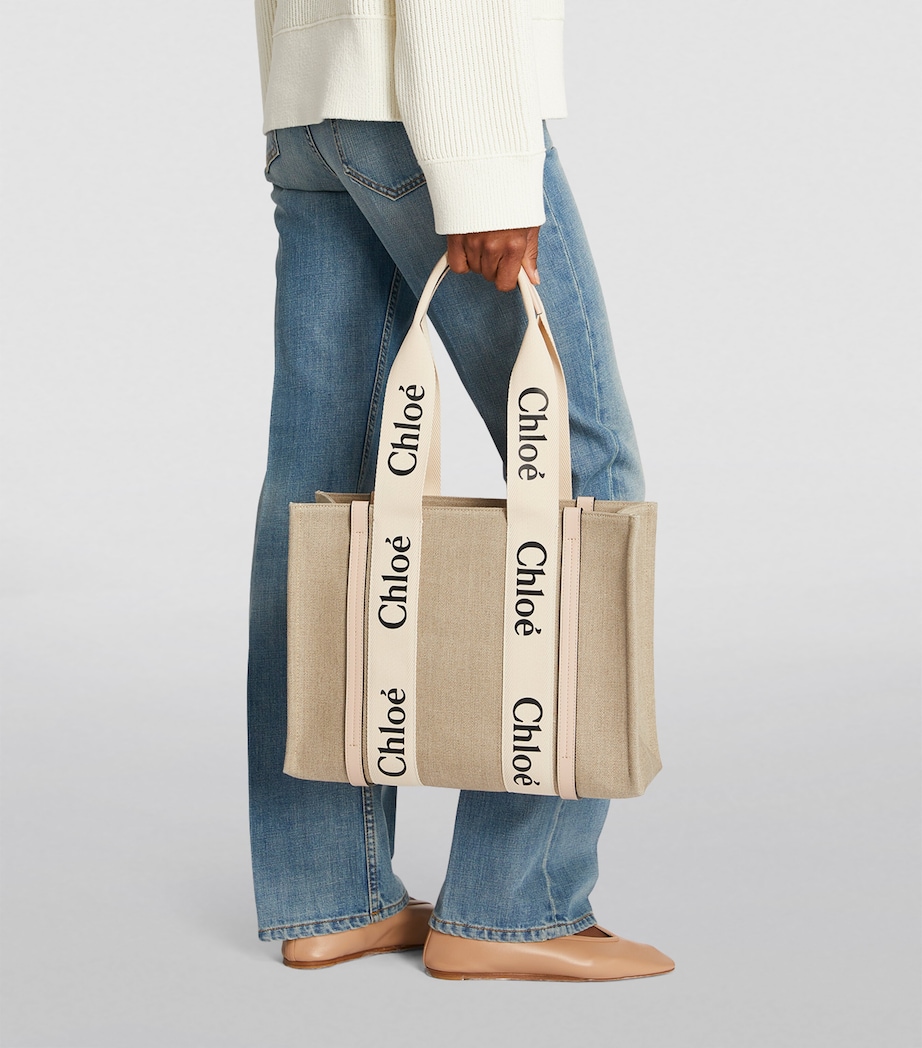 Medium Woody Tote Bag CEMENT PINK Image 4