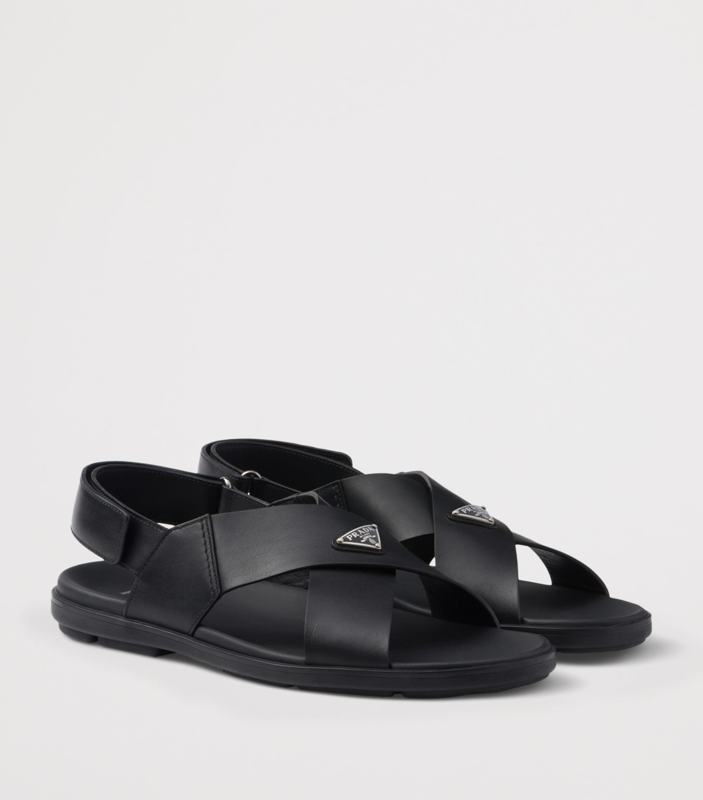 Leather Crisscross Sandals F0002 Image 3