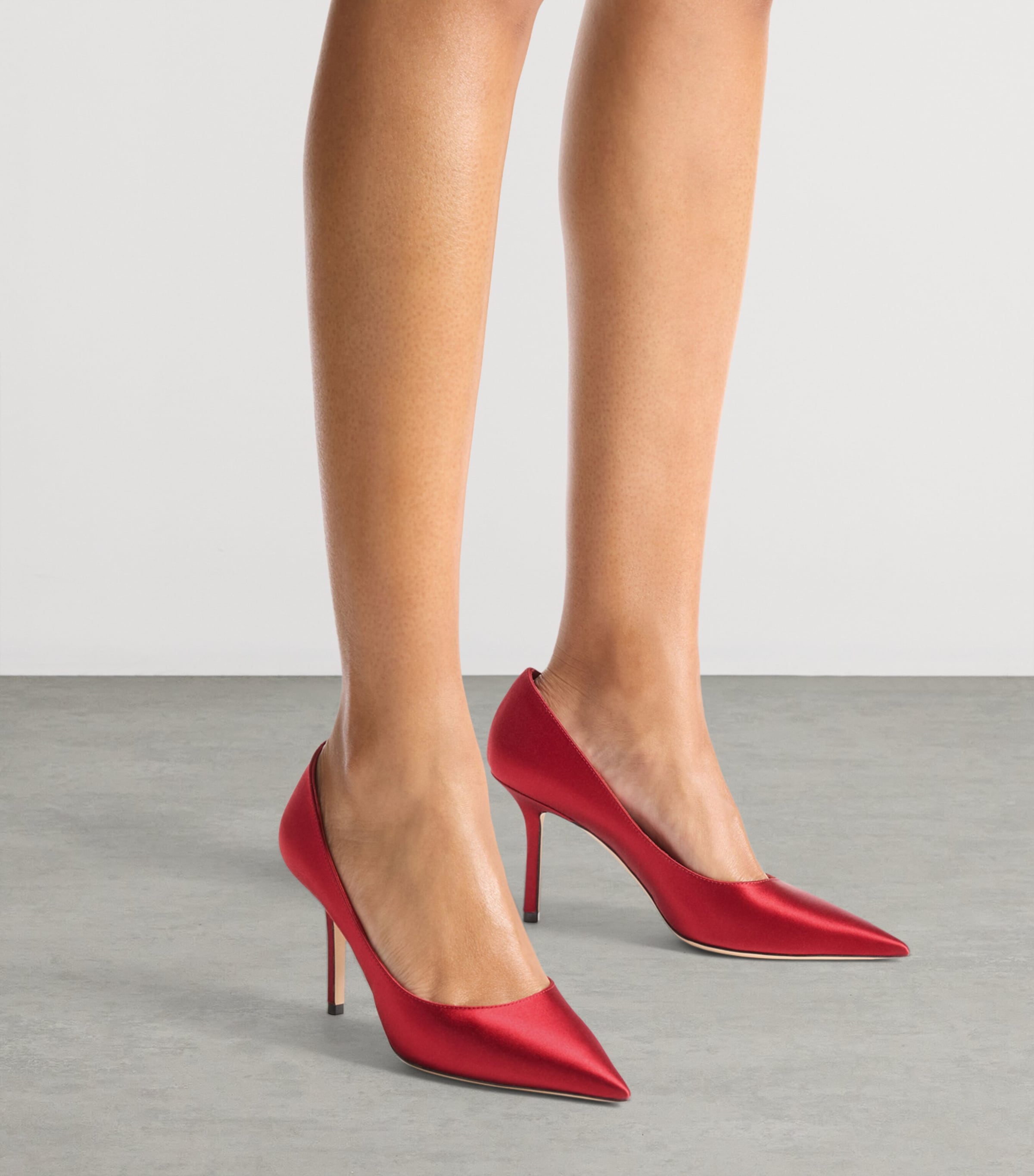 Love 85 Satin Pumps RUBY RED Image 2