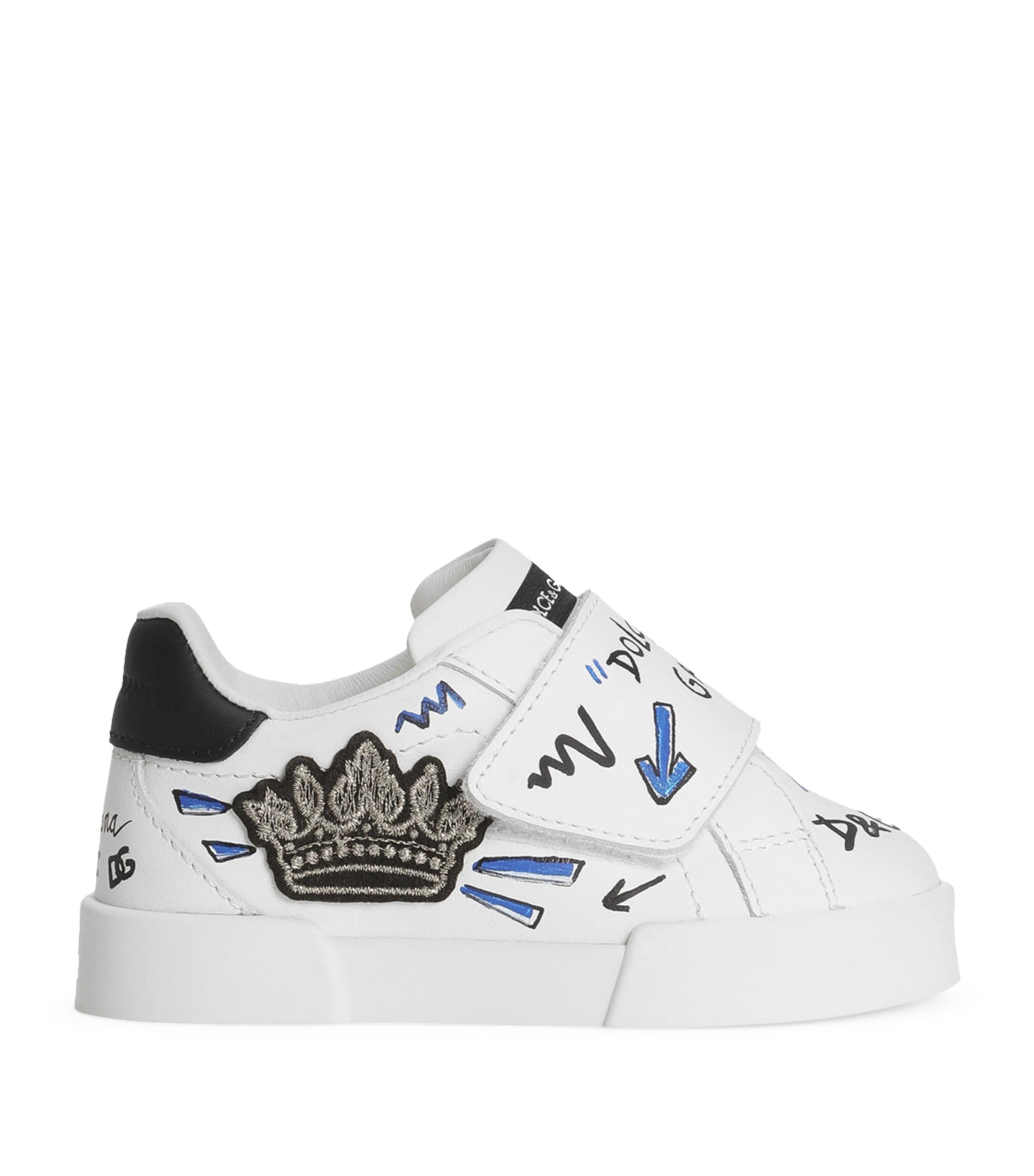 Dolce & Gabbana Kids Embellished Portofino Low-Top Sneakers | Boys Shoes | Trainers | Designers | Dolce & Gabbana