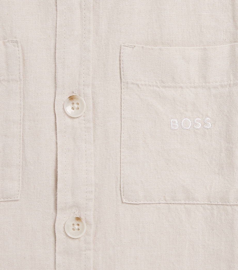 BOSS Kidswear Linen-Cotton Shirt (5-16 Years) Image 3
