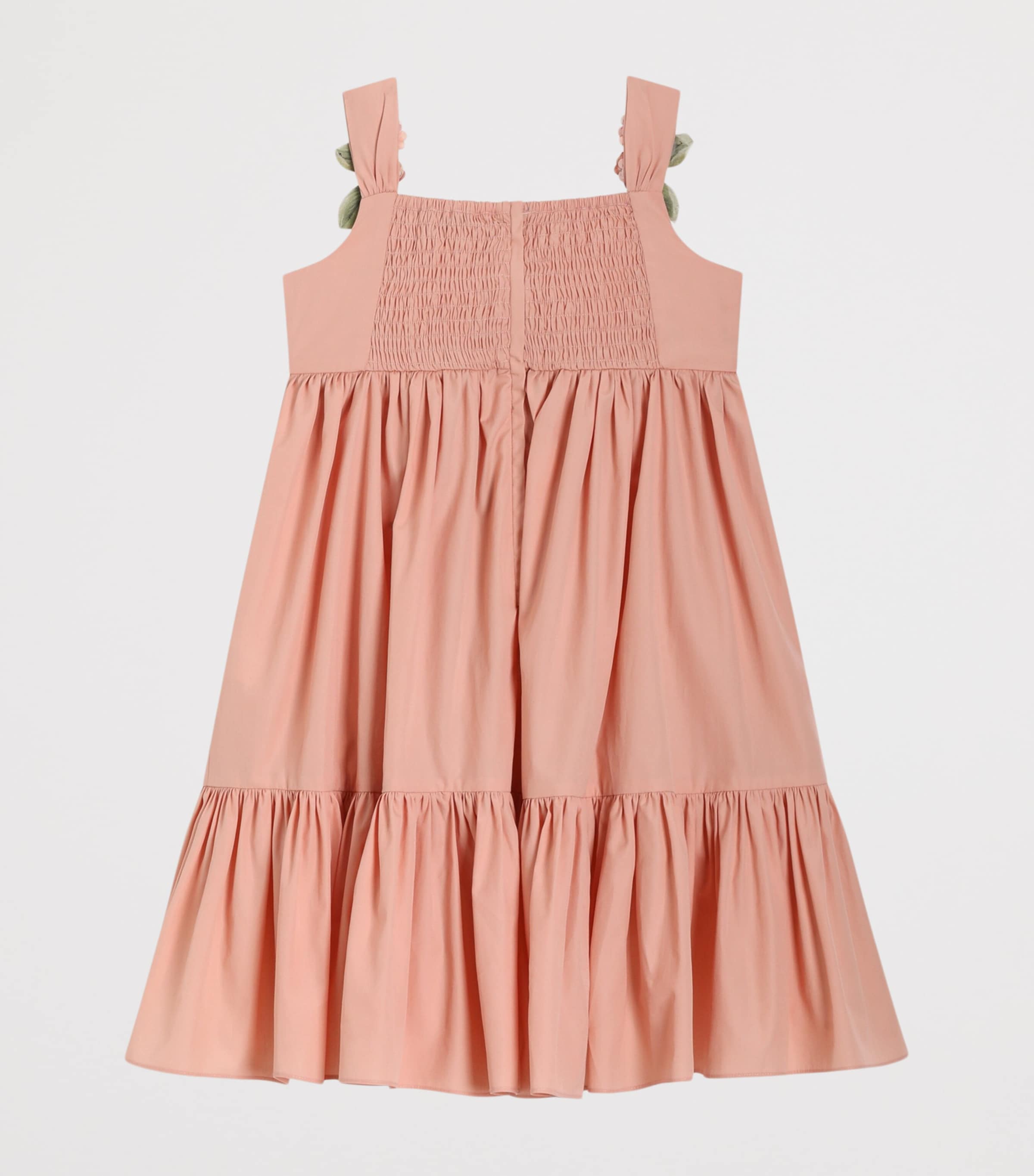 Dolce&Gabbana Kids Cotton Sleeveless Dress (8-12+ Years) Fleish Pink Image 2
