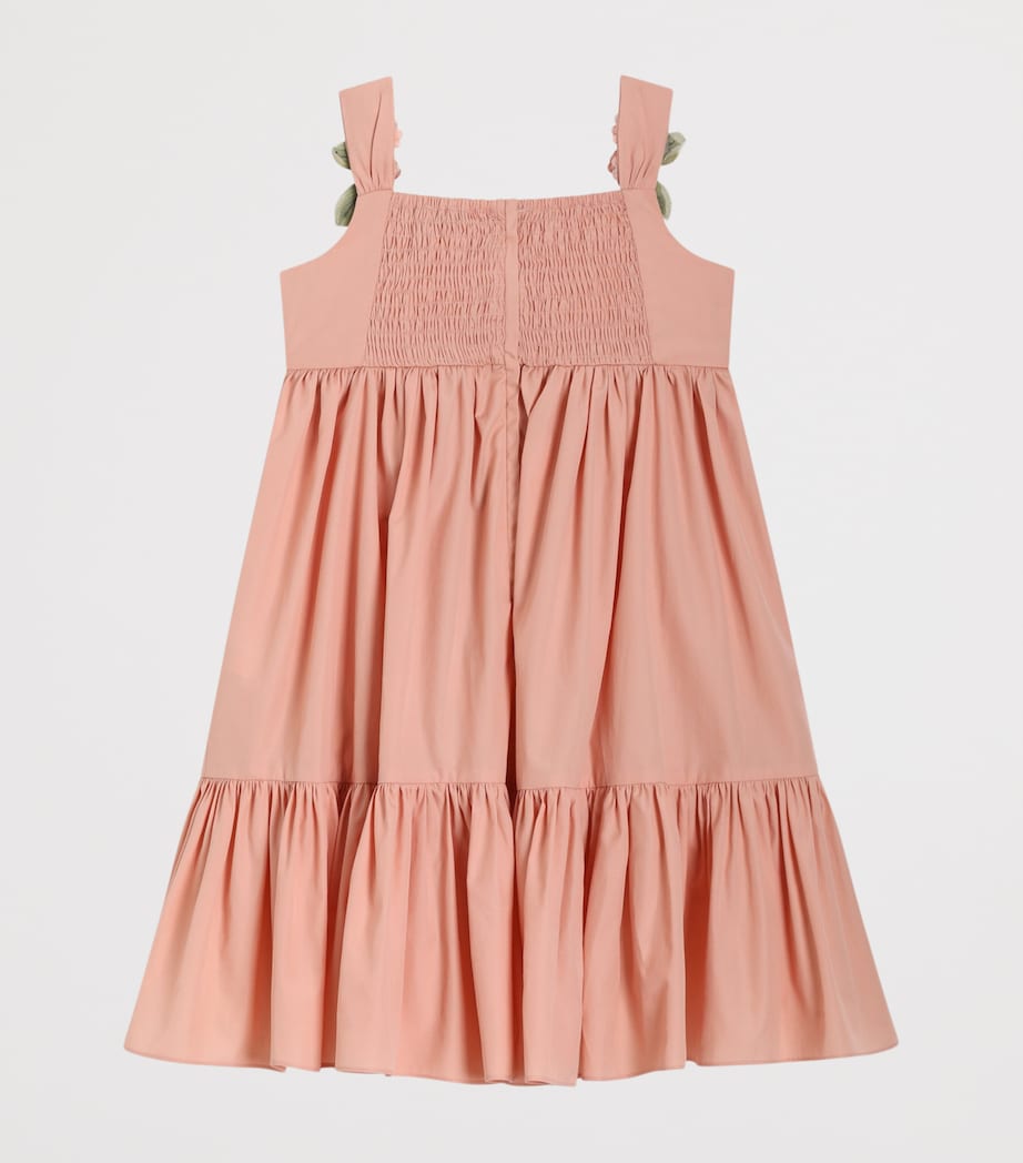 Dolce&Gabbana Kids Cotton Sleeveless Dress (8-12+ Years) Fleish Pink Image 2