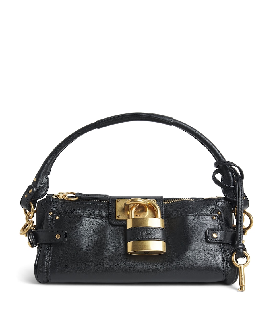 Chloé Small Leather Paddington Top-Handle Bag Black