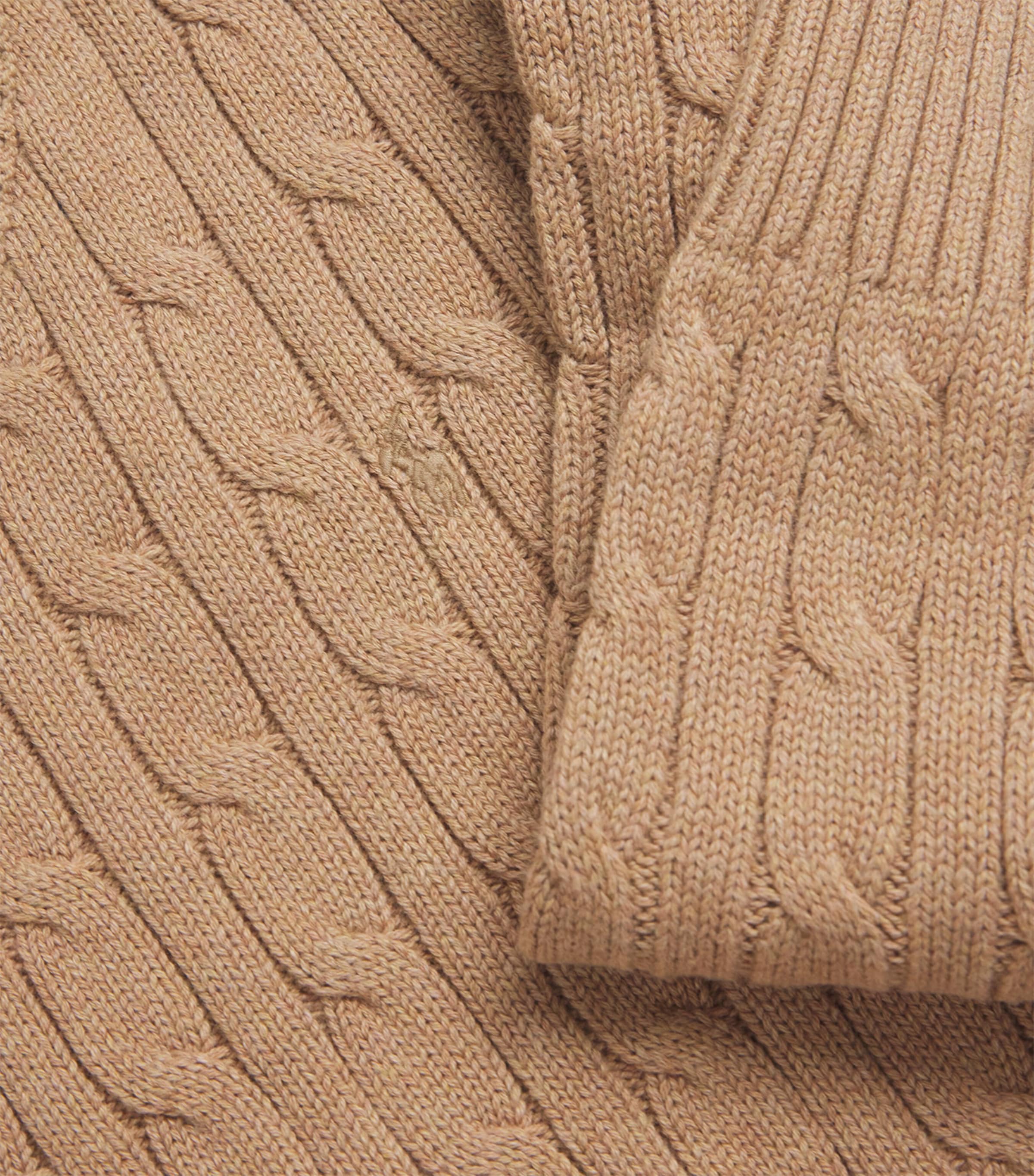 Cotton Cable-Knit Sweater (6-14 Years) CAMEL Image 3