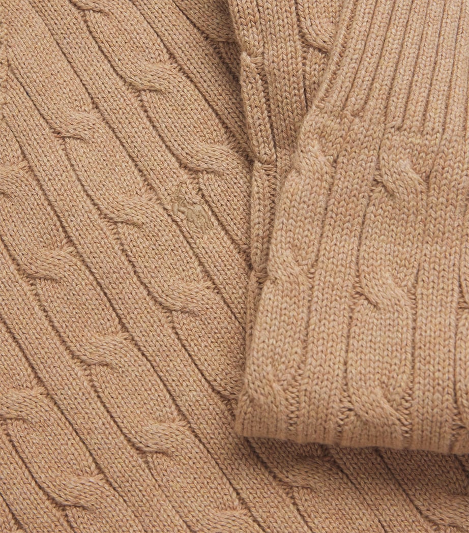 Cotton Cable-Knit Sweater (6-14 Years) CAMEL Image 3