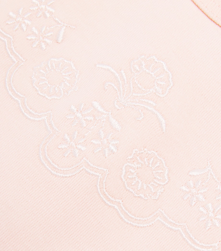 Cotton Embroidered All-In-One and Hat Set (1-18 Months) PINK POWDER Image 4