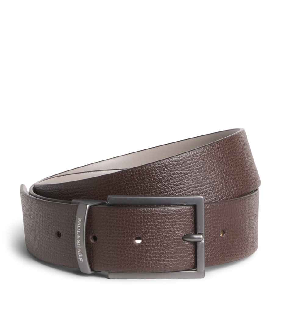 Leather Reversible Belt R70 BLUE BROWN Image 1