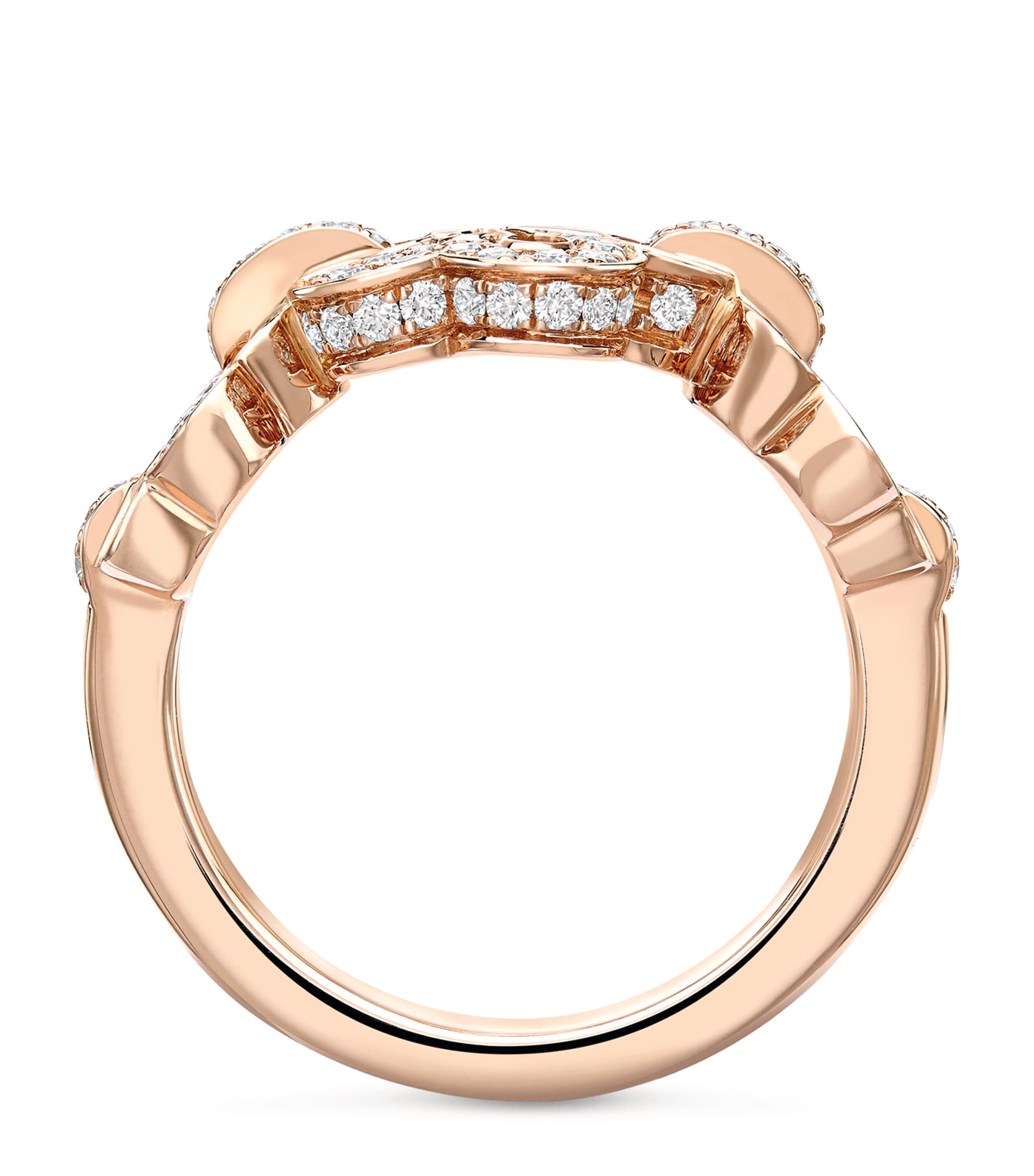 Rose Gold and Diamond Blossom Triple-Motif Ring ROSE GOLD Image 3