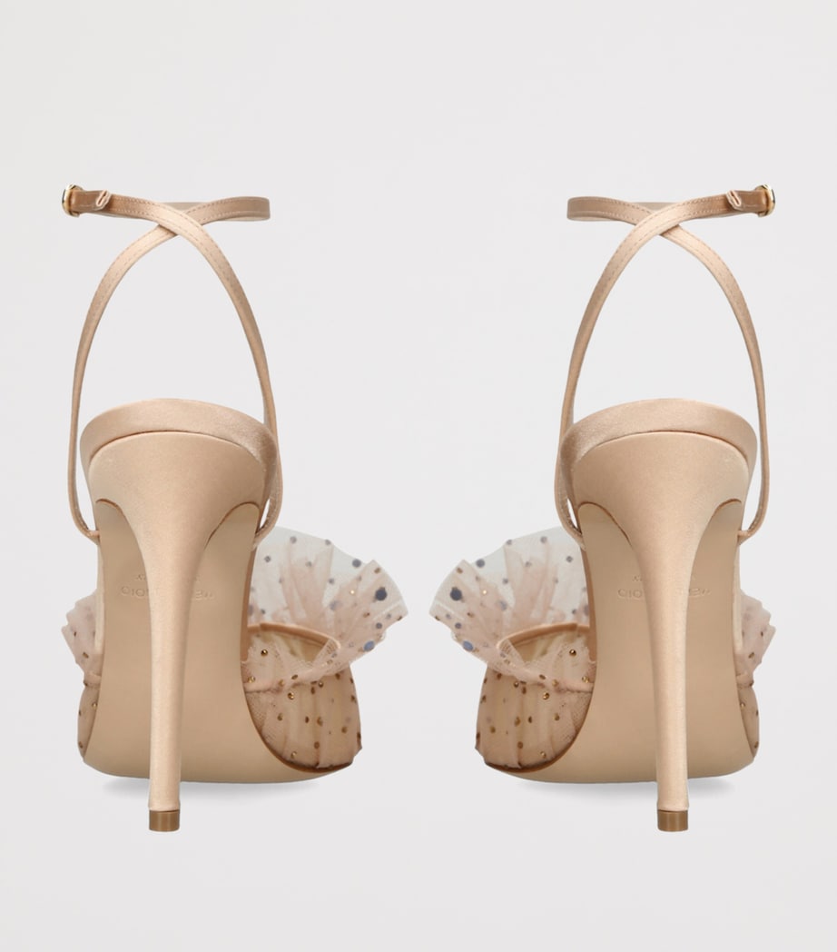 Andrea Wazen Embellished Franca Sparkle Pumps 105 Blush Image 2