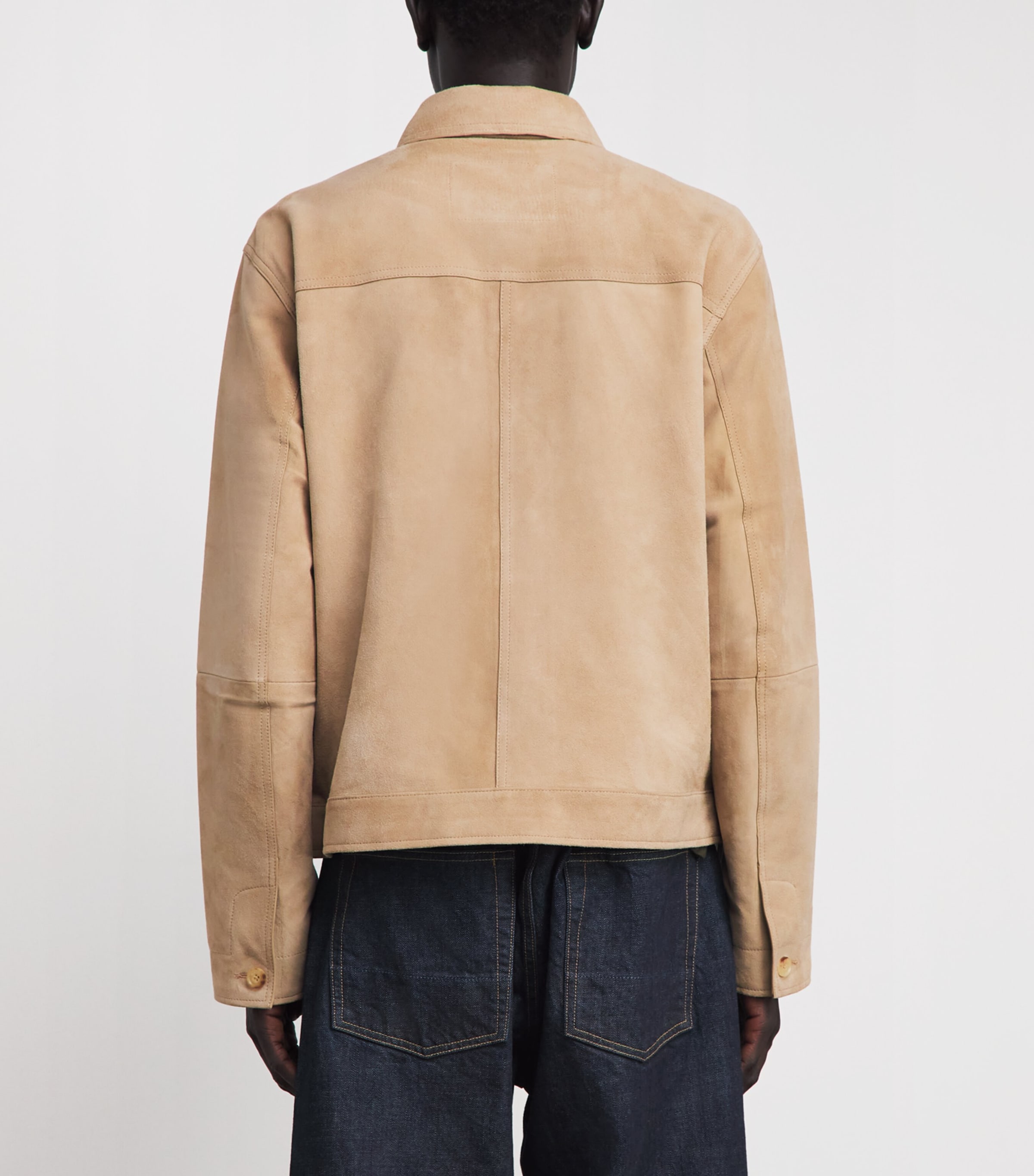 Polo Ralph Lauren Mens Suede Jacket Cafe Tan Suede Image 5