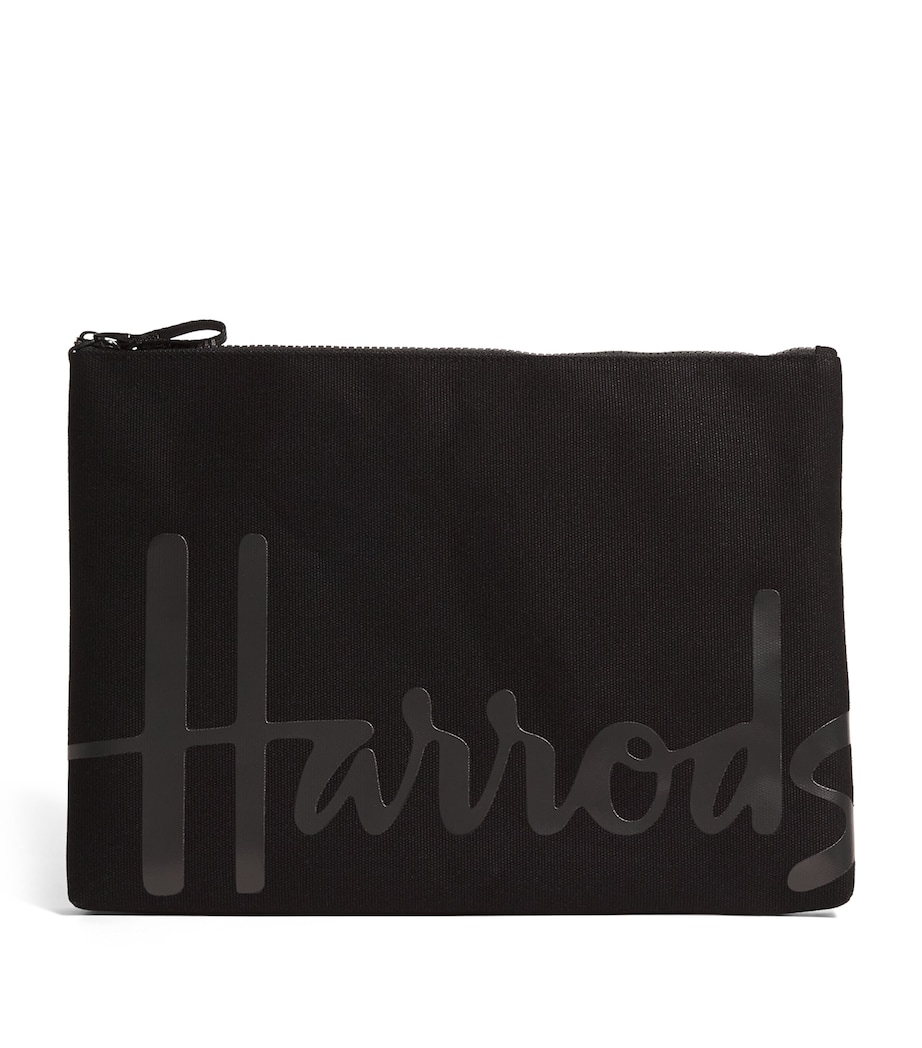 Large Cotton Logo Pouch BLACK Image 1