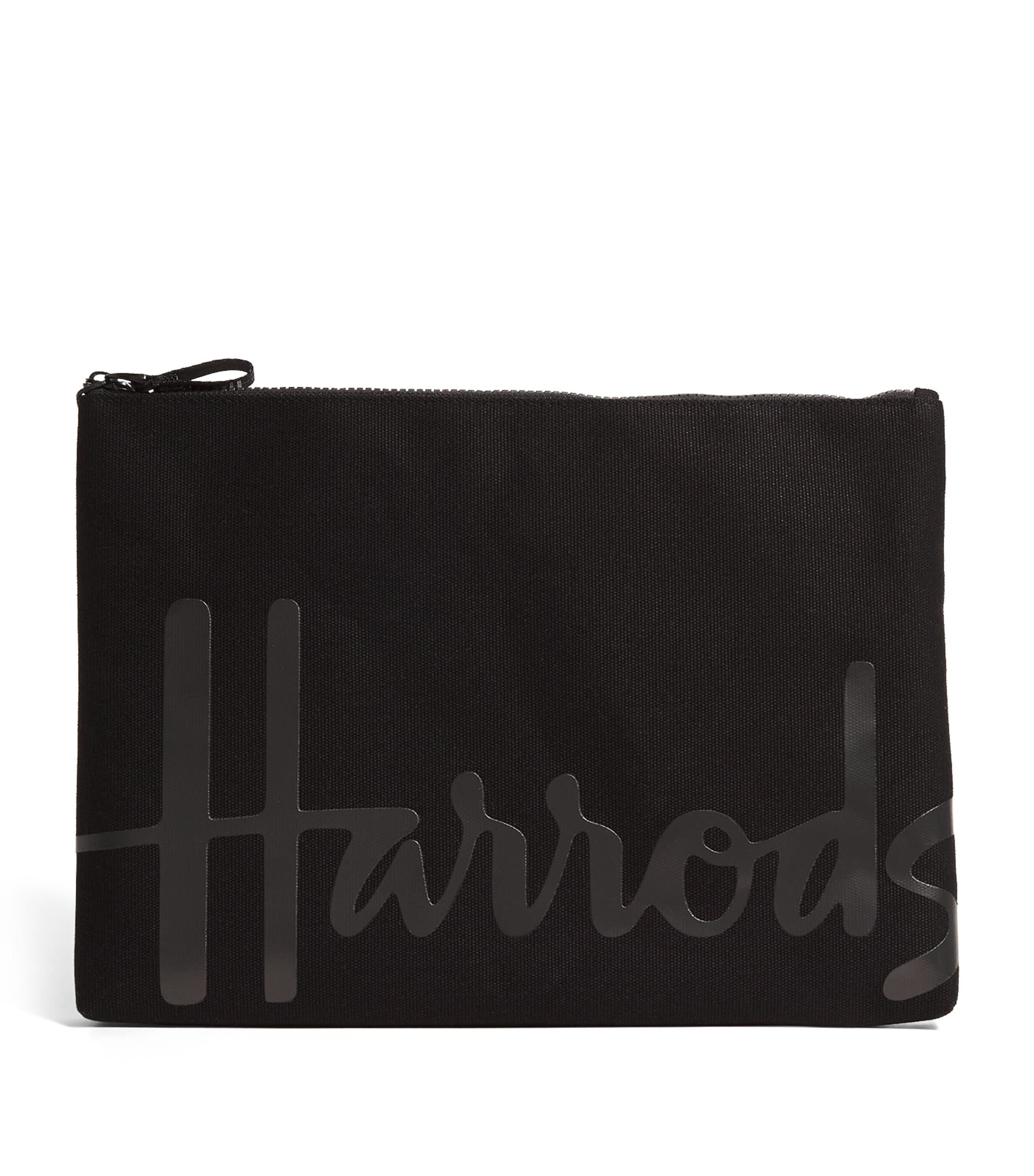Harrods Large Cotton Logo Pouch | Luggage | Designers | Harrods | Women Accessories | Wallets | Travel Accessories | Women Bags | Men Accessories | Travel Wallets | Purses