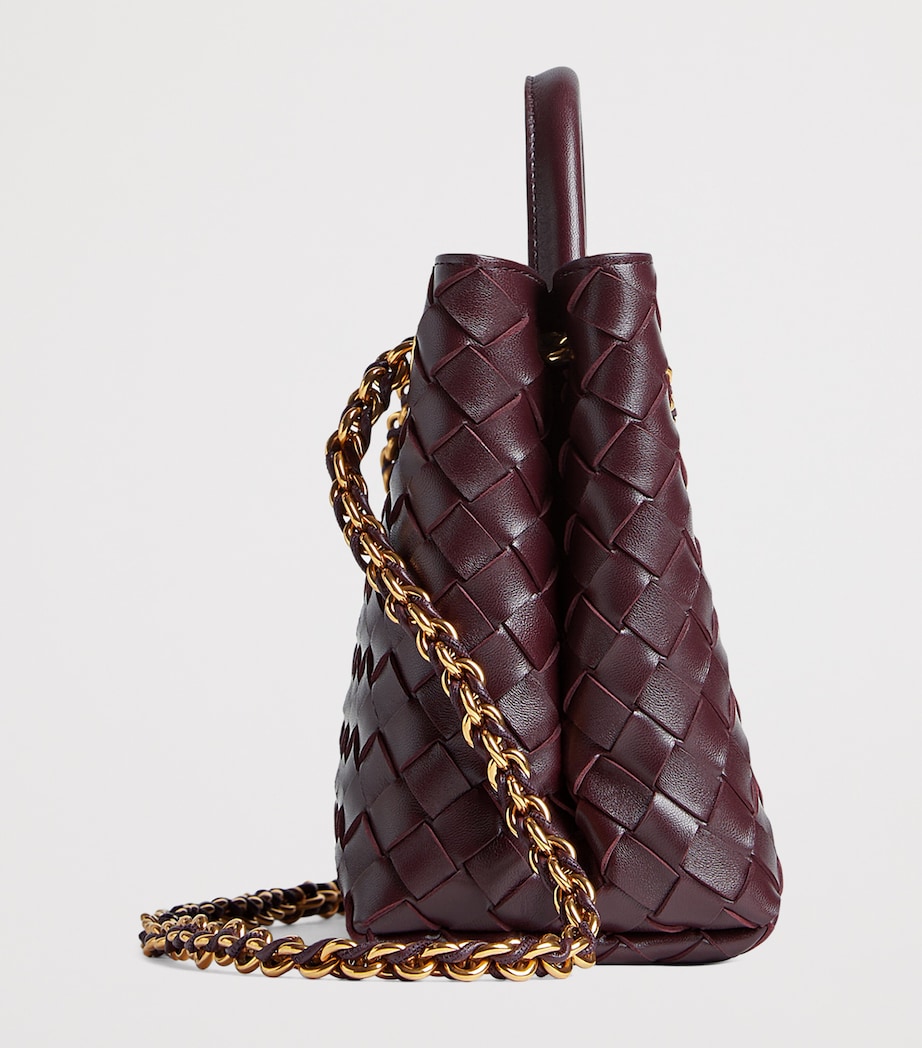 Small Intrecciato Leather Andiamo Top-Handle Bag 2264 Image 4