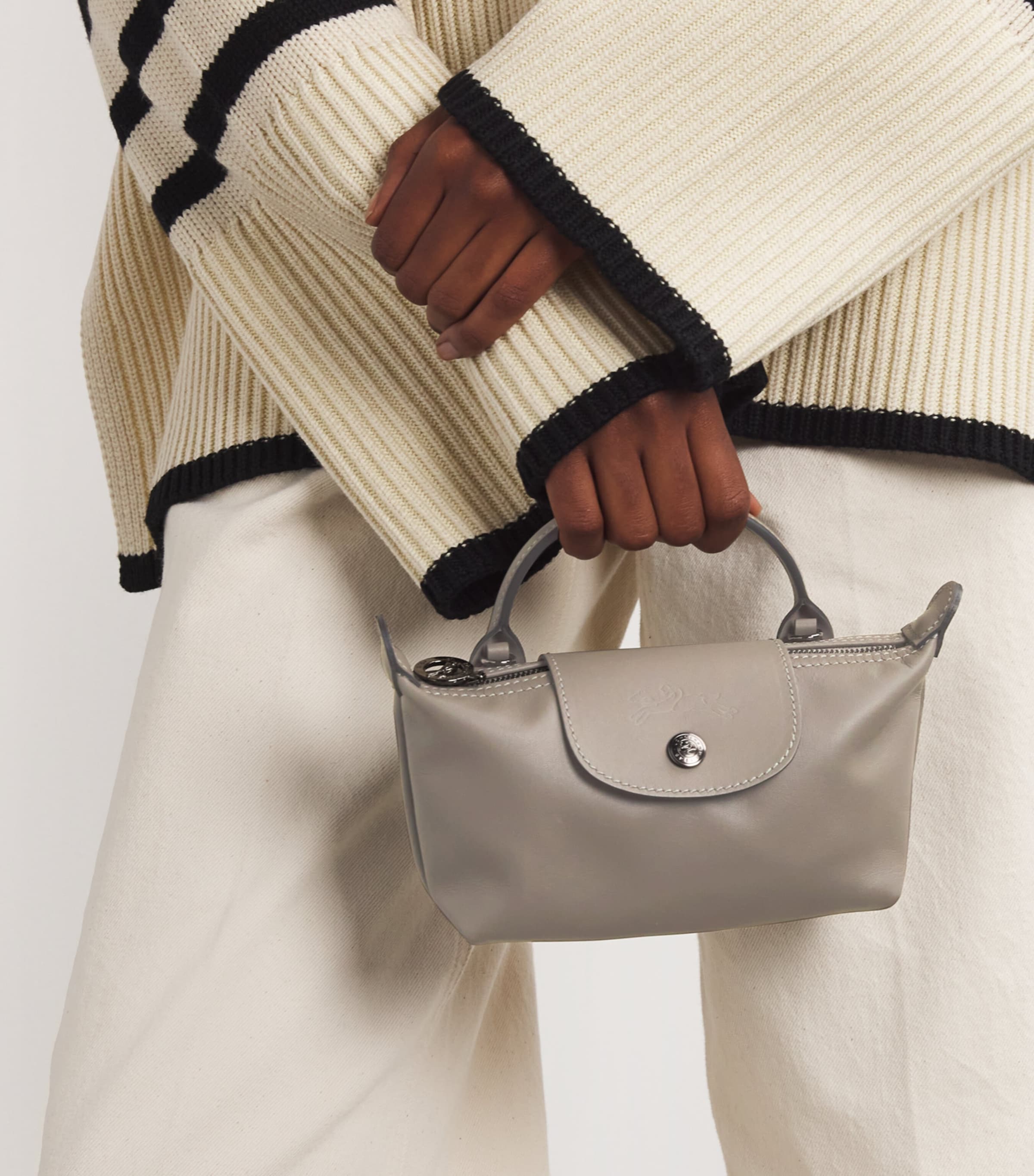 Extra-Small Leather Le Pliage Xtra Pouch P55 TURTLEDOVE Image 5