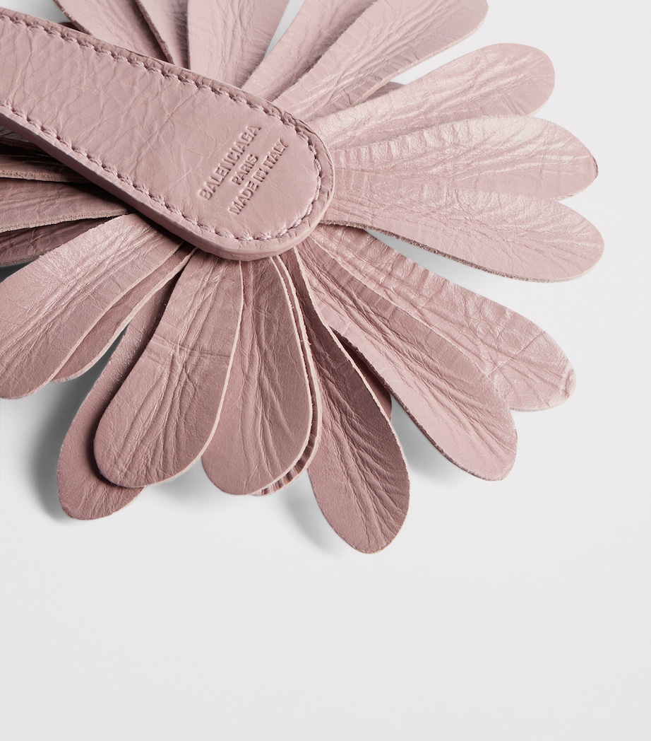 Balenciaga Leather Flower Keychain Image 4