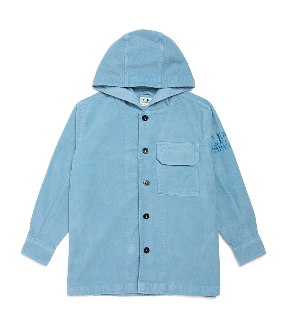 Corduroy Hooded Jacket (6-14 Years) 40589 - AEGEAN BLUE Image 1