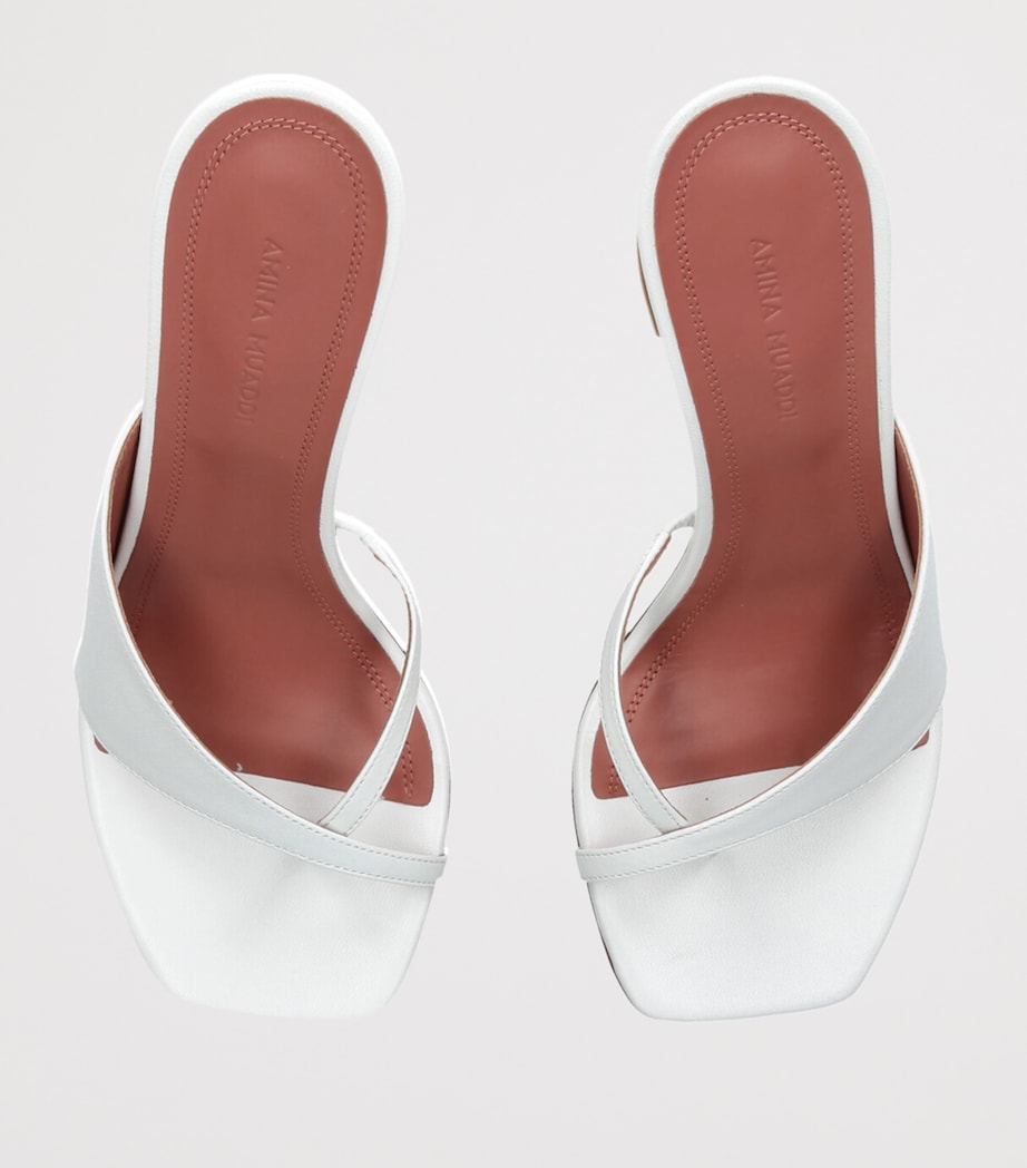 Leather Shiona Heeled Mules 95 WHITE Image 4