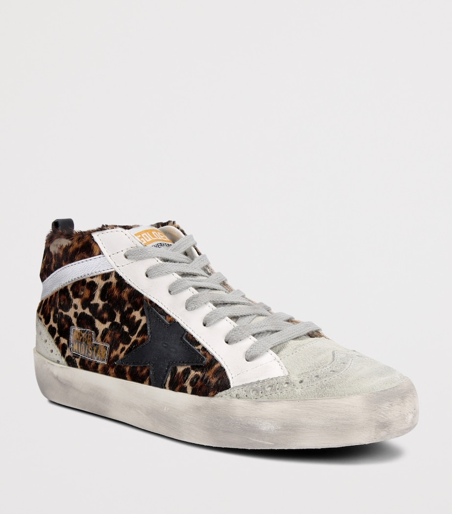 Calf Hair Mid Star Sneakers DK.BRN COM Image 3