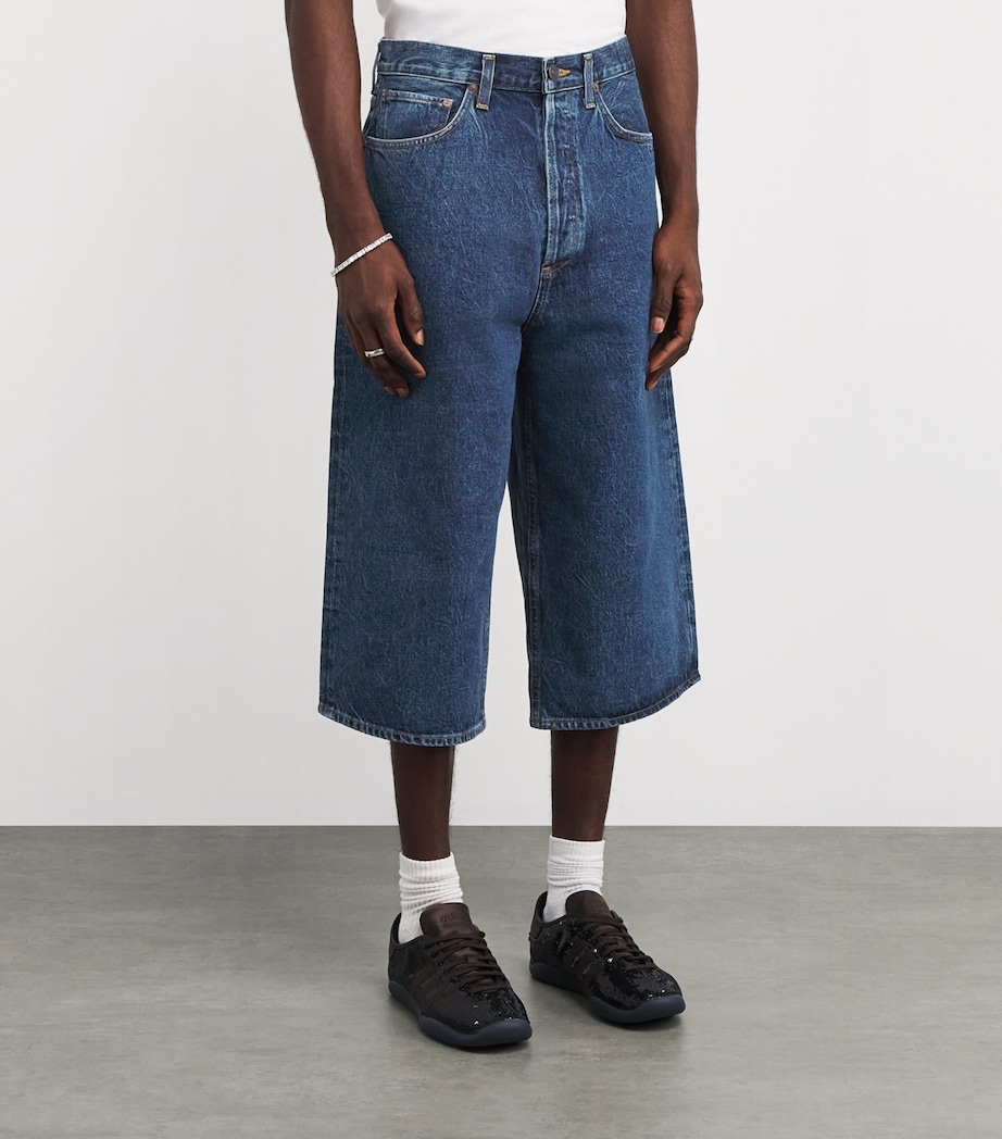 Beesley Denim Shorts CREASED DK INDIGO Image 3