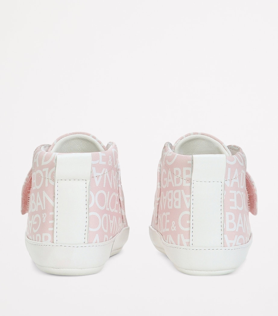 Leather Logo High-Top Sneakers HFXCA-DG BIANCO FDO. Image 3