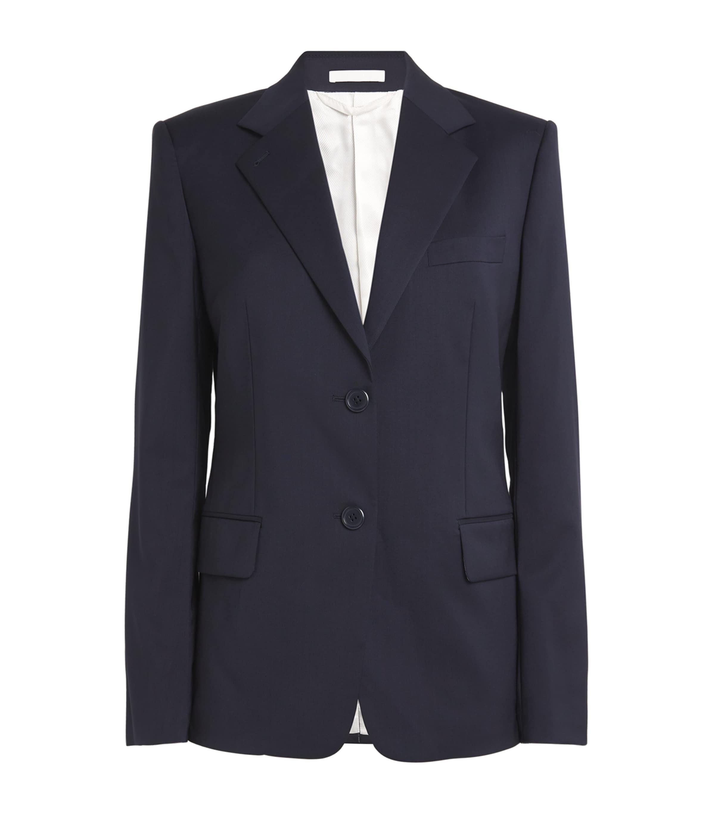 Helmut Lang Wool Classic Suit Blazer In Navy