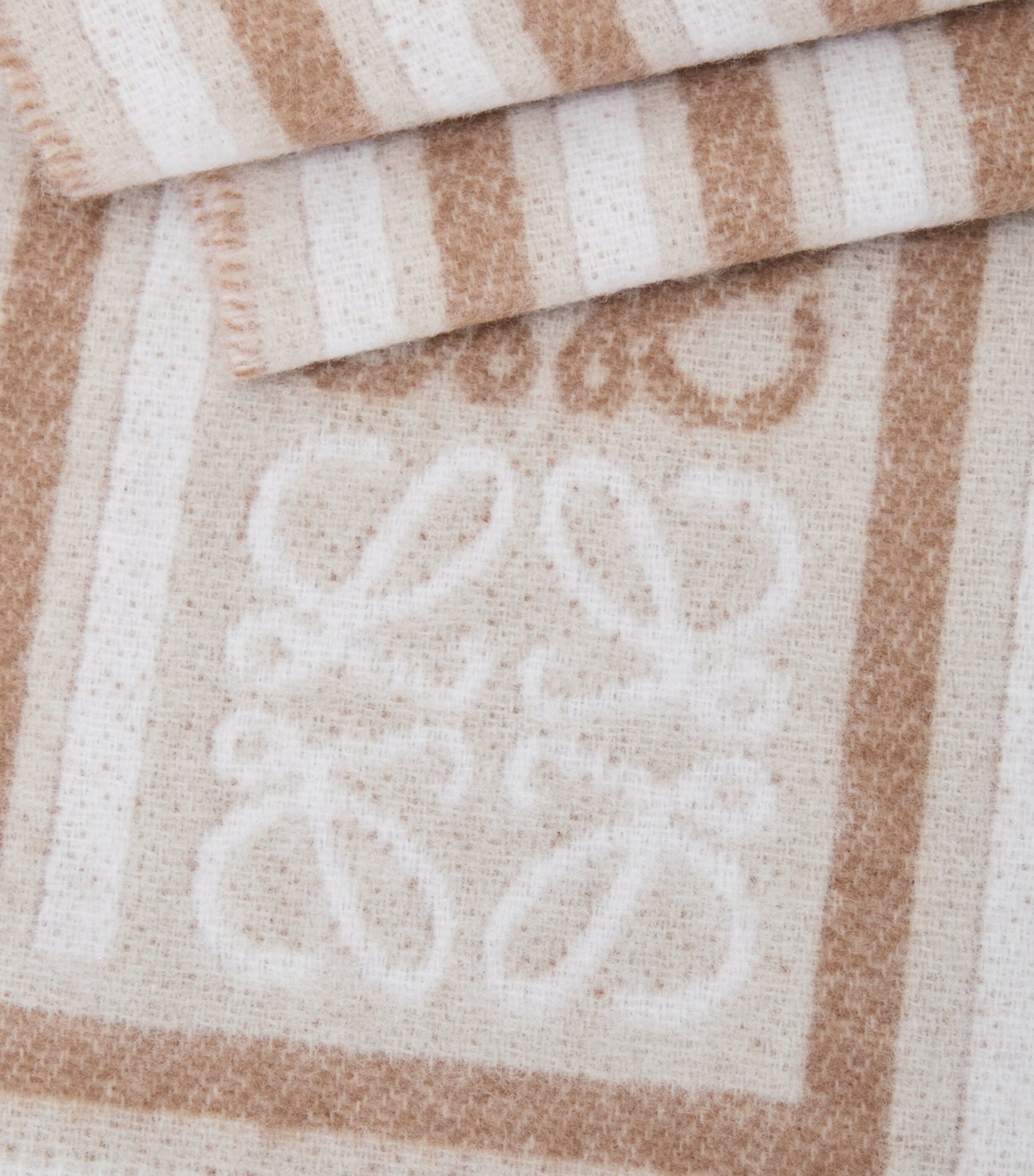 Wool-Cashmere Anagram Scarf LIGHT BEIGE Image 3