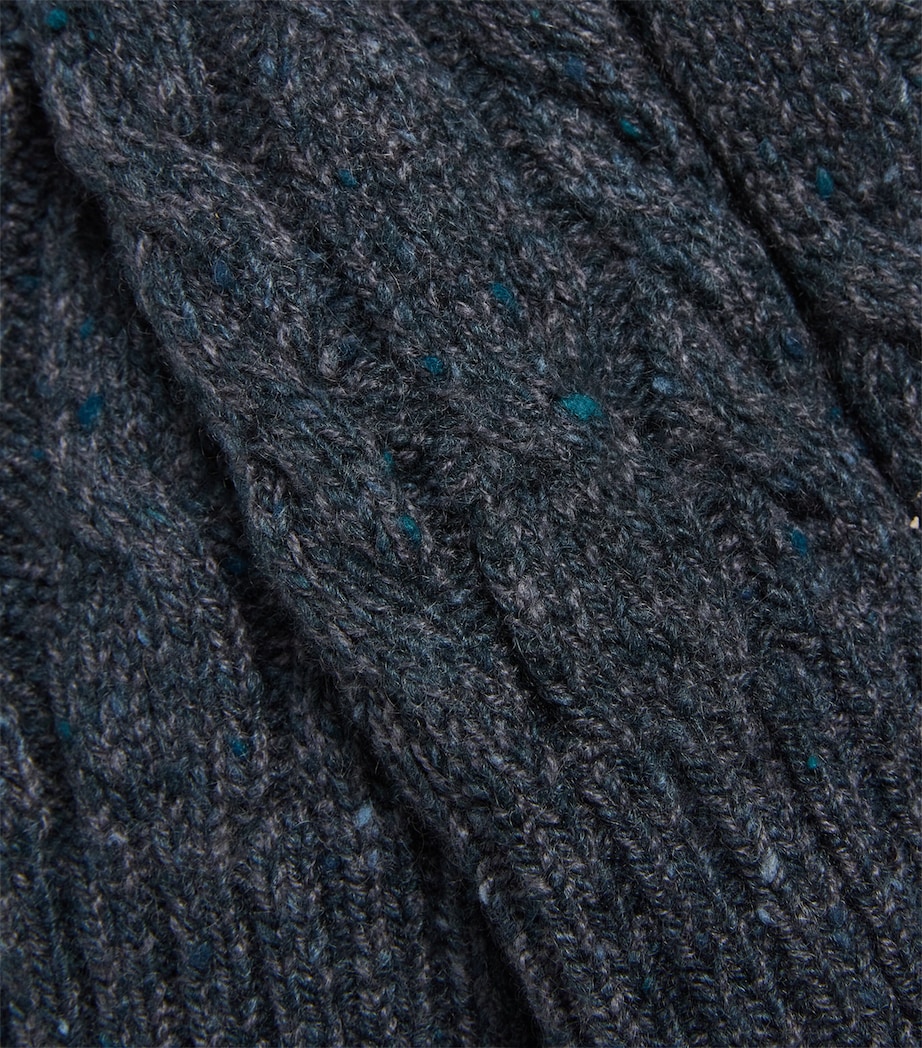 Donegal Cashmere Cable-Knit Socks 006336 STORM DONEGAL Image 3