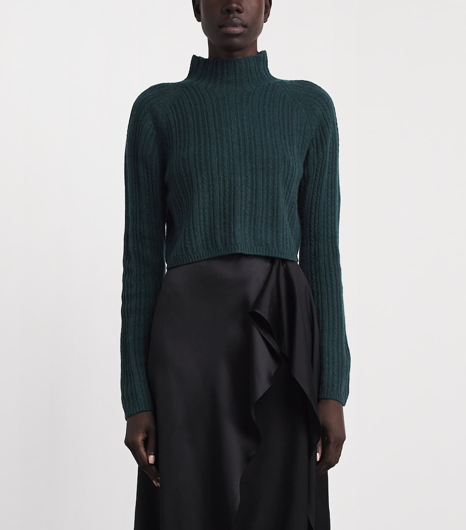 Maje Womens Knit Mini Dress and Sweater Bottle Green Image 6