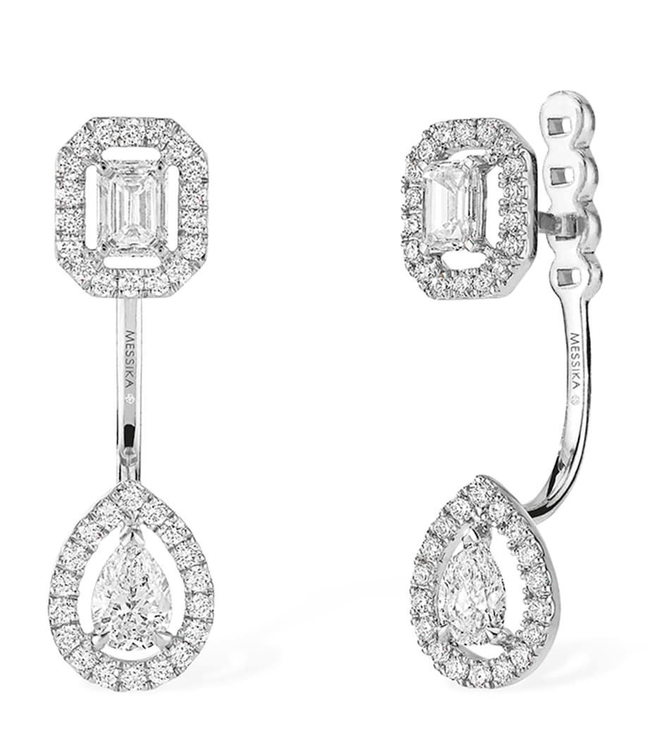 White Gold and Diamond My Twin Earrings WHITE GOLD Image 1