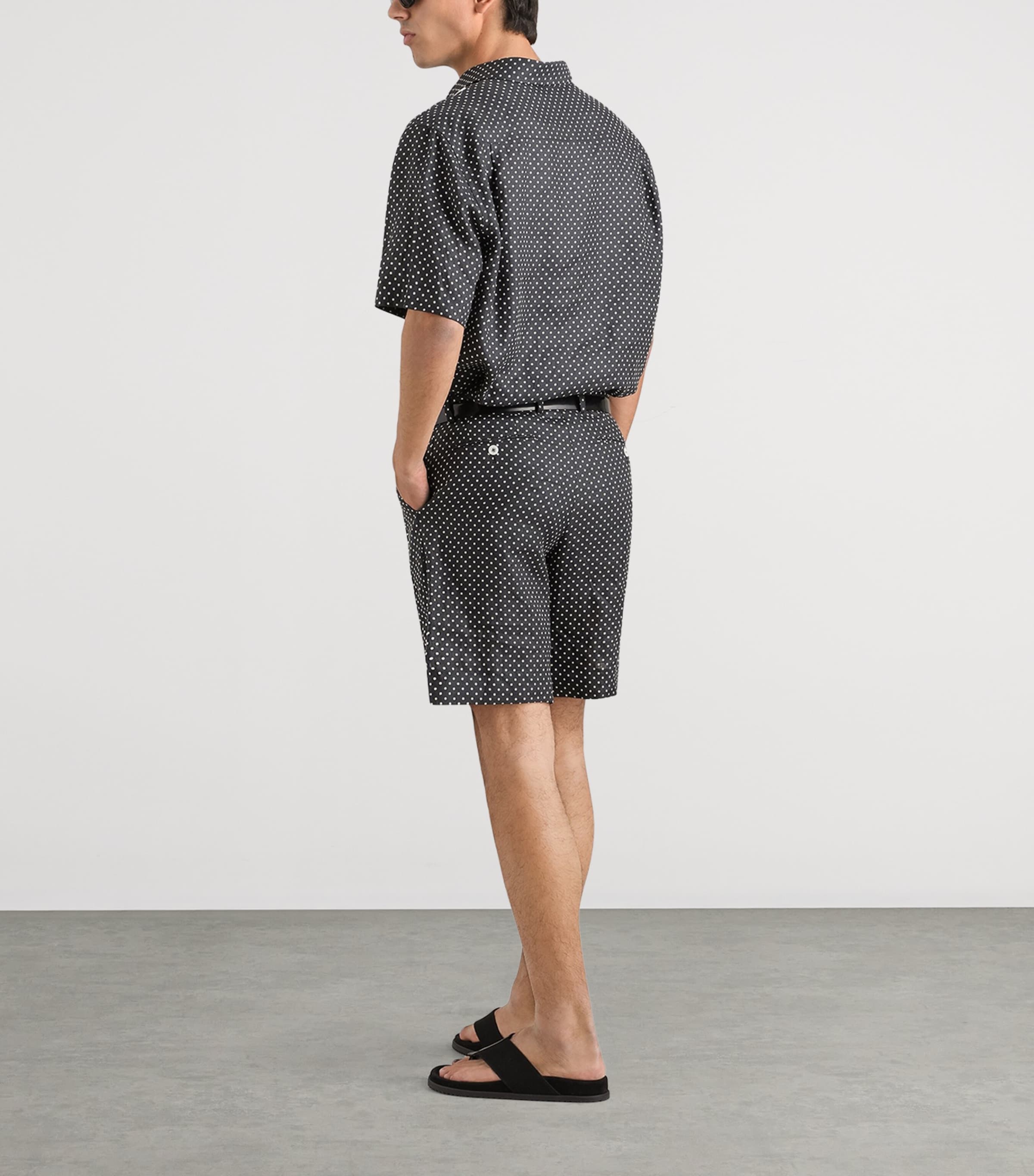 Dolce&Gabbana Mens Linen Polka Dot Shorts Pois Piccolo F Image 3
