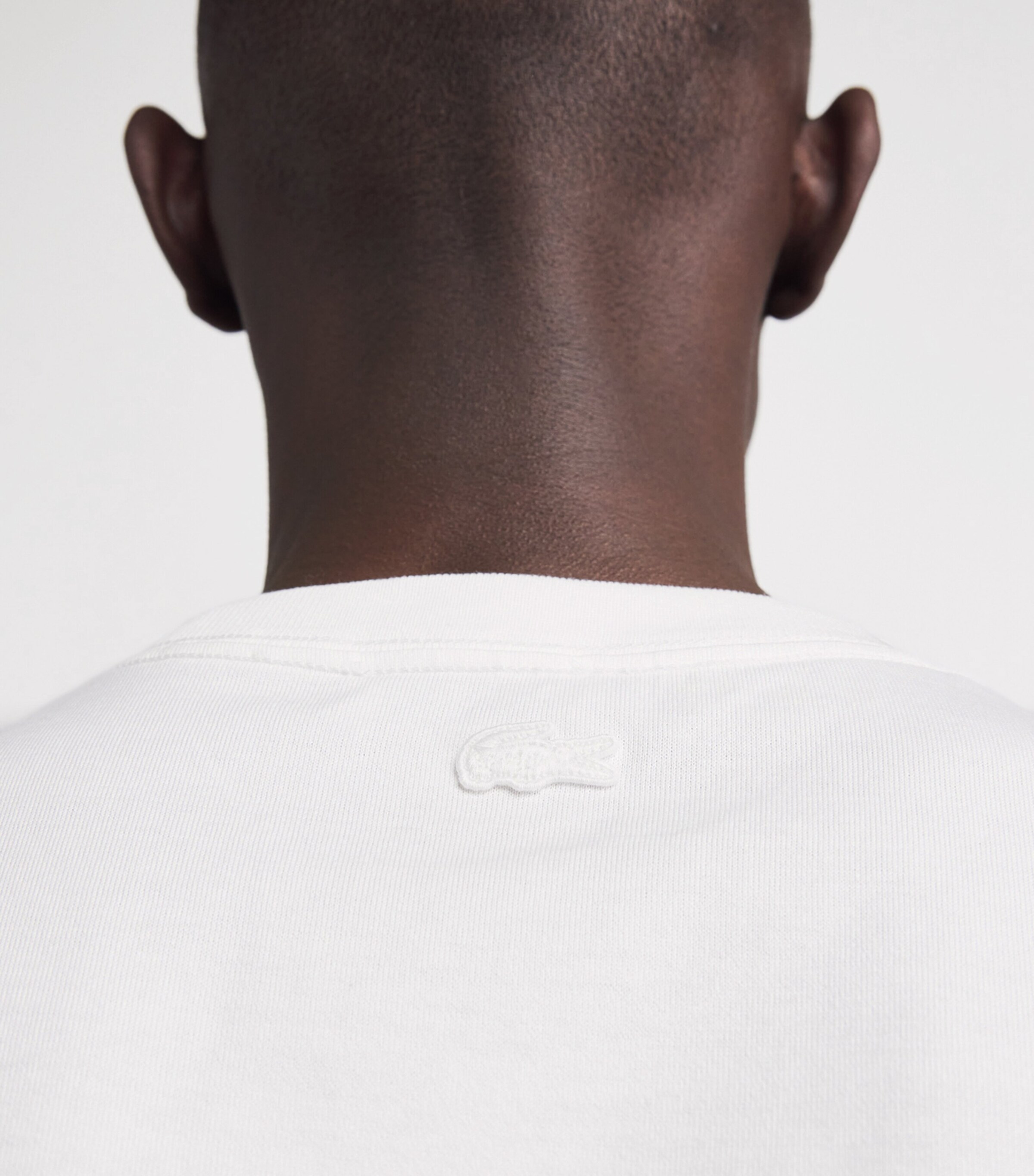 Lacoste Mens Cotton Jersey Tennis-Embroidered T-Shirt White Image 3