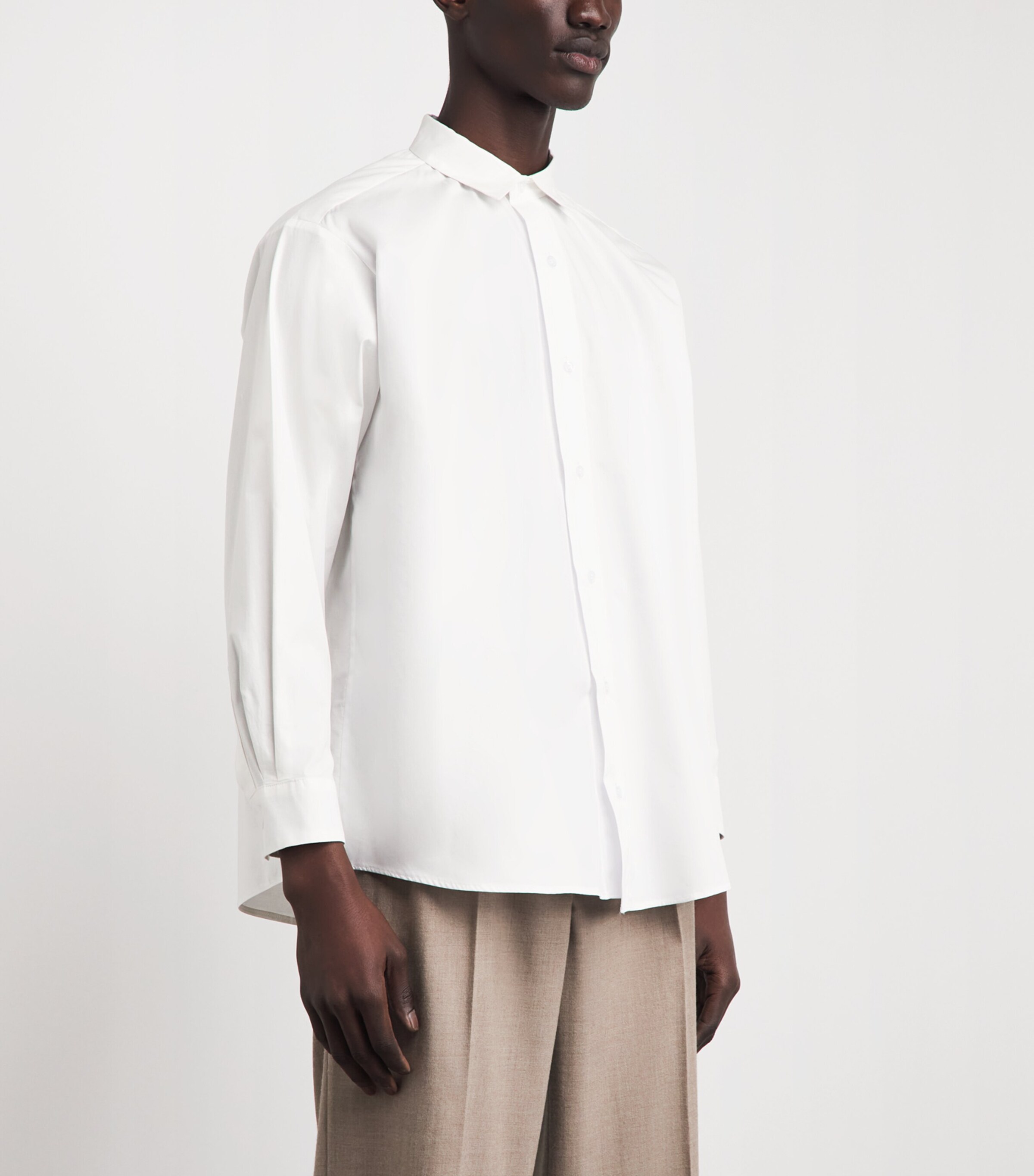 Alan Scott Mens Cotton Jesse Button Shirt White Image 4