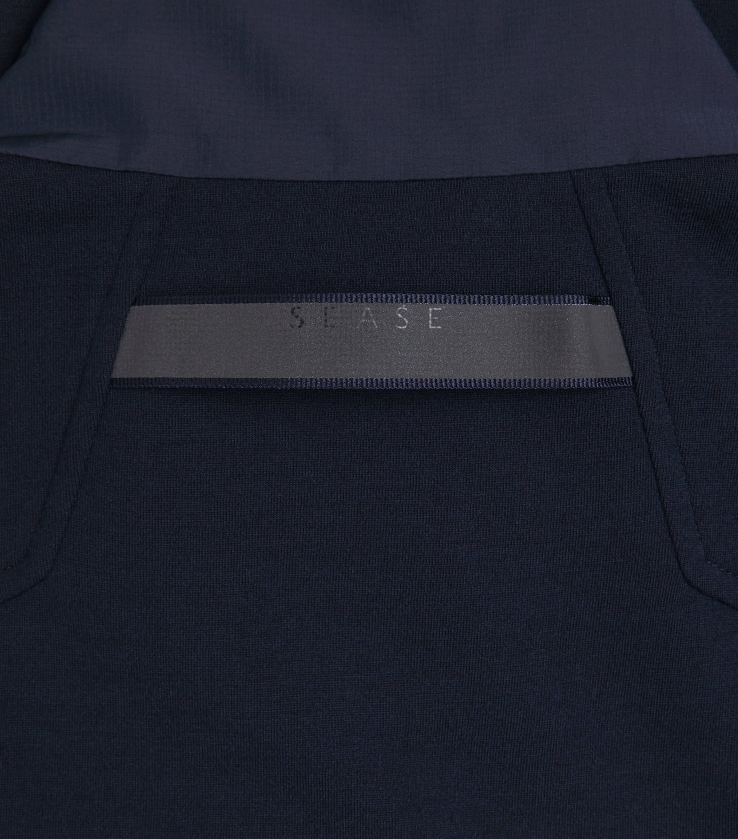 Sease Mens Virgin Wool-Blend Explorer Sweatshirt Navy Blue Image 6