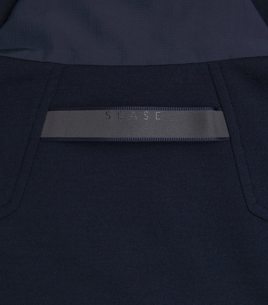 Sease Mens Virgin Wool-Blend Explorer Sweatshirt Navy Blue Image 6