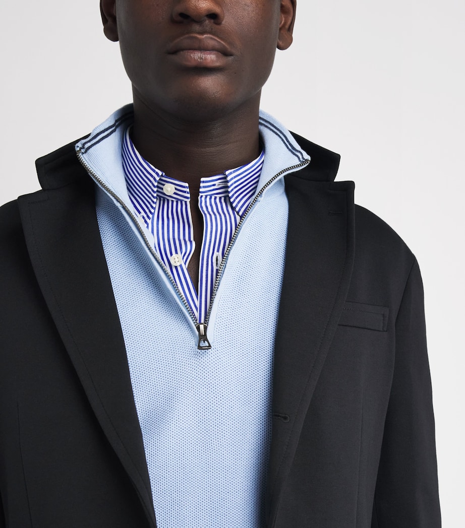 Polo Ralph Lauren Mens Double-Knit Blazer Black Image 6